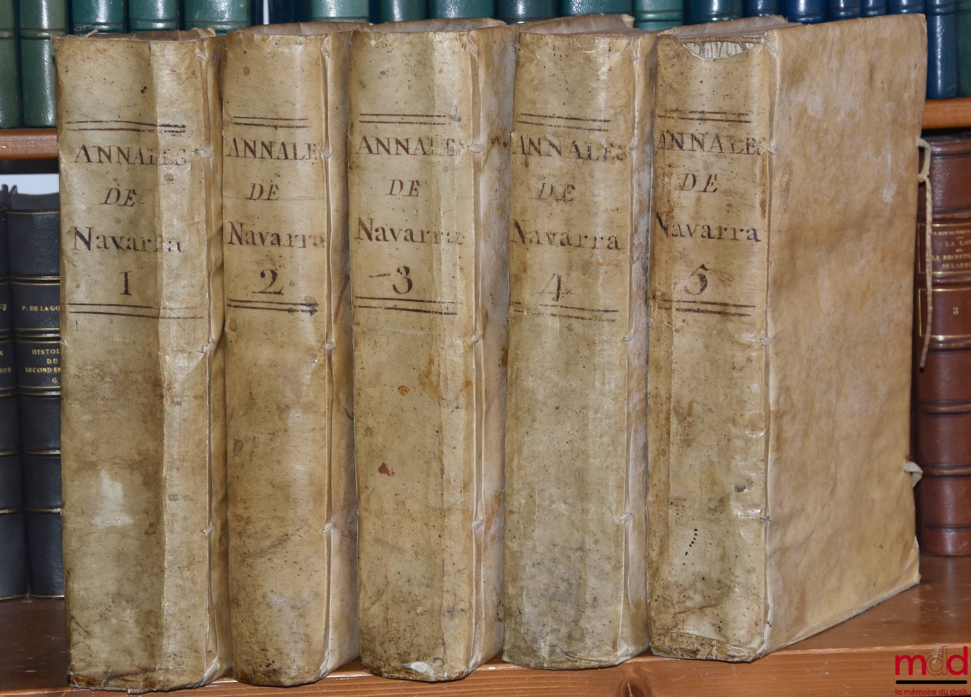MORET (Joseph de) – ANNALS DEL REYNO DE NAVARRA. COMPUTERS BY P. JOSEPH DE MORET, OF THE COMPAÑIA DE JESUS, NATURAL DE PAMPLONA. CHRONISTA DEL MISMO REYNO, [with Addendum]