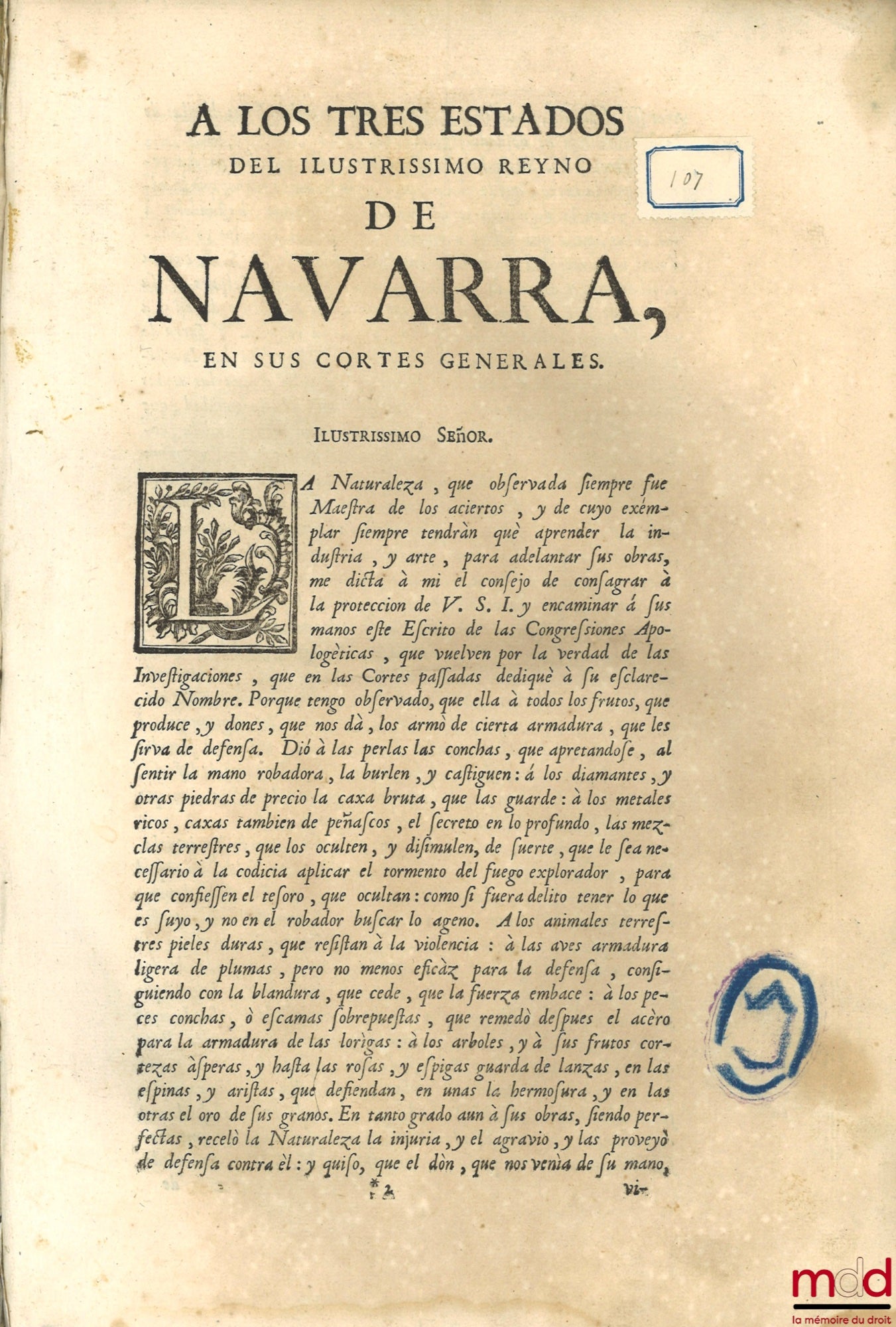 MORET (Joseph de) – [Apologetic Congresses on the truth of the historical investigations of the antiquities of the king of Navarra]