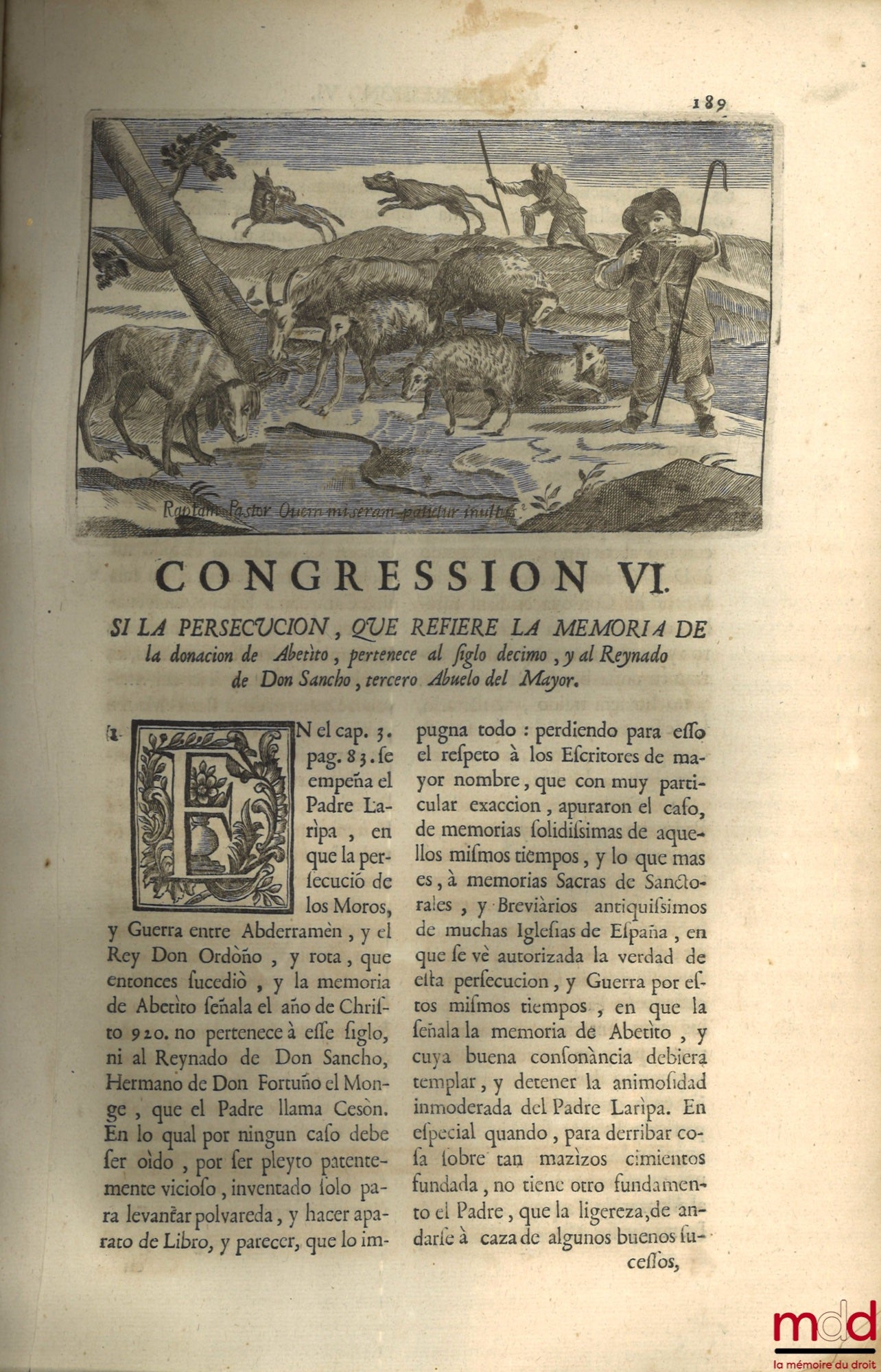 MORET (Joseph de) – [Apologetic Congresses on the truth of the historical investigations of the antiquities of the king of Navarra]