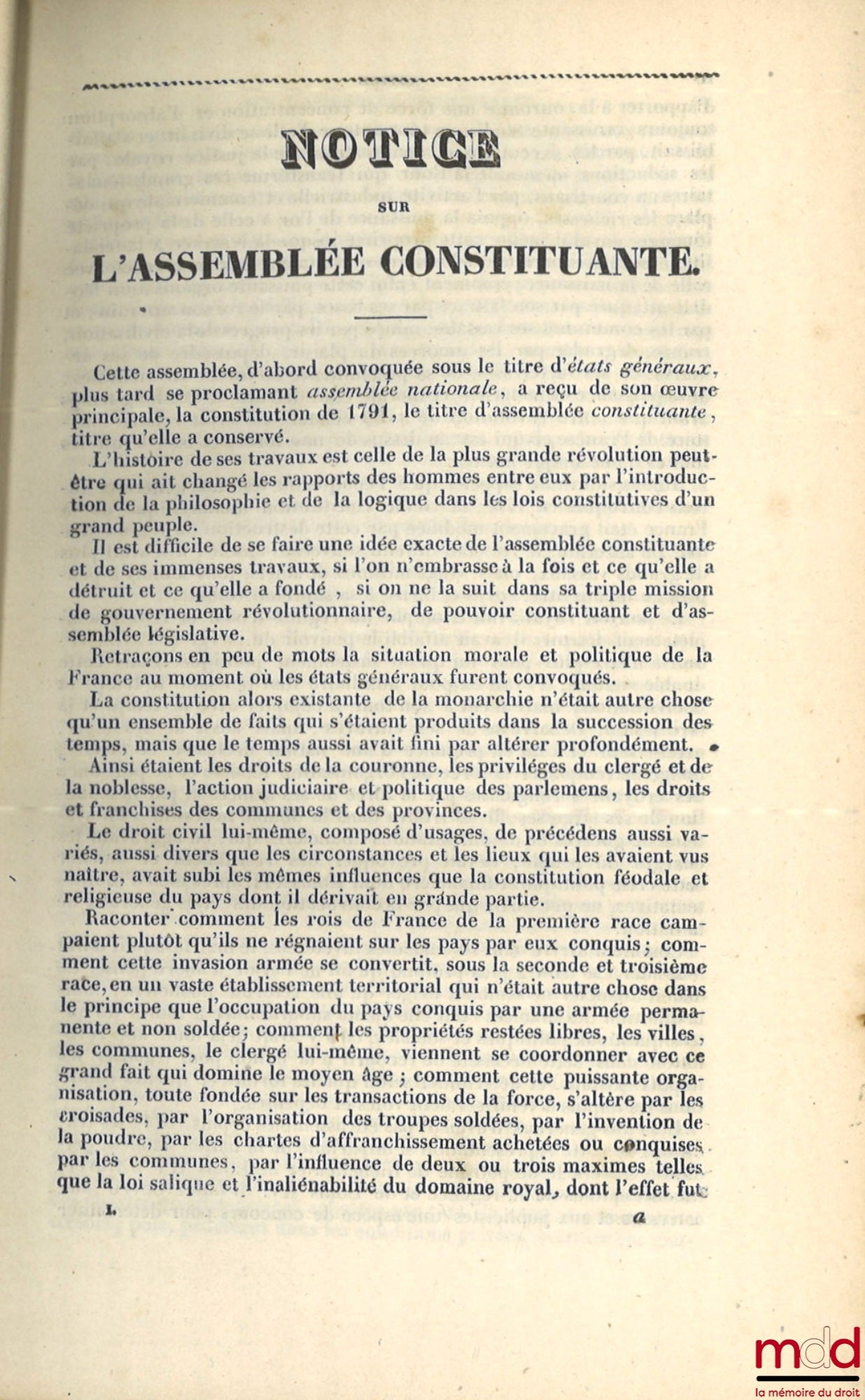 [BARROT (Odilon), VATIMESNIL, YMBERT] – ANNOTATED GENERAL COLLECTION OF LAWS, DECREES, ORDINANCES, ETC., ETC., from June 1789 to August 1830; with notes by Messrs. Odilon Barrot, Vatimesnil, YMBERT; published by the editors of the Official Journal