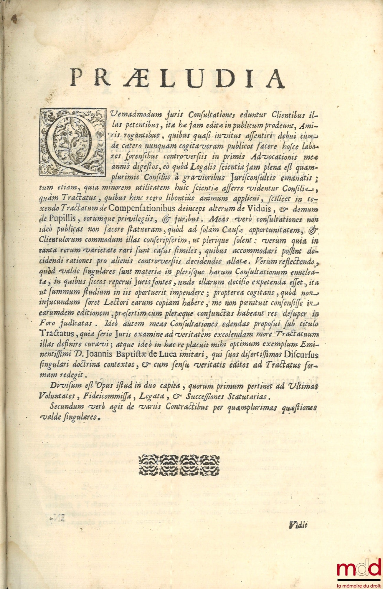 BERSANO (Bartholomæo) [BERSANO (Bartolommeo)] – DE ULTIMIS VOLUNTATIBUS, SUCCESSIONIBUS STATUTARIIS, ET VARIIS CONTRACTIBUS QUESTIONES SINGULARES, Selectæ ex variis Responsis per eumdem Authorem in Foro editis cum Rebus judicatis