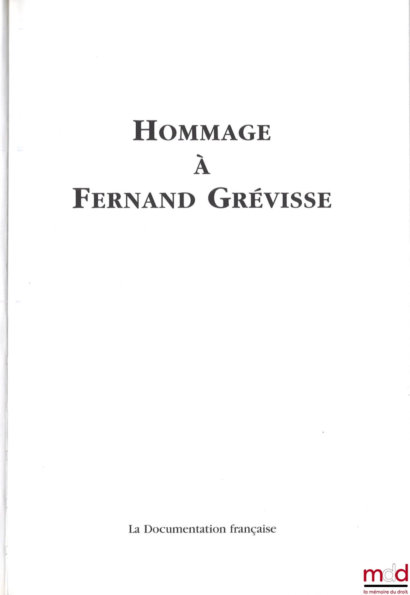 [Collective] – TRIBUTE TO FERNAND GRÉVISSE