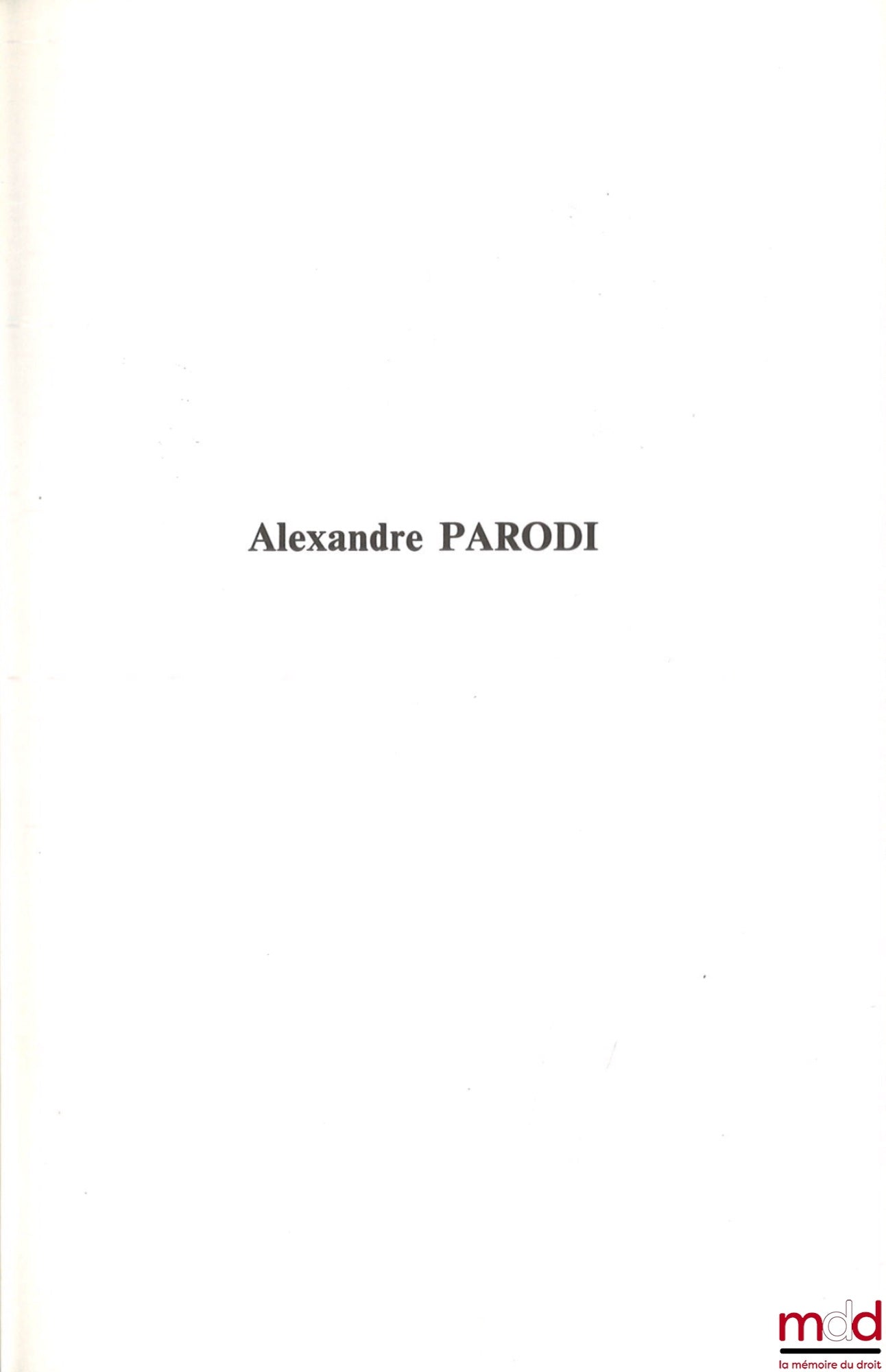 [Collective – Parodi] – ALEXANDRE PARODI