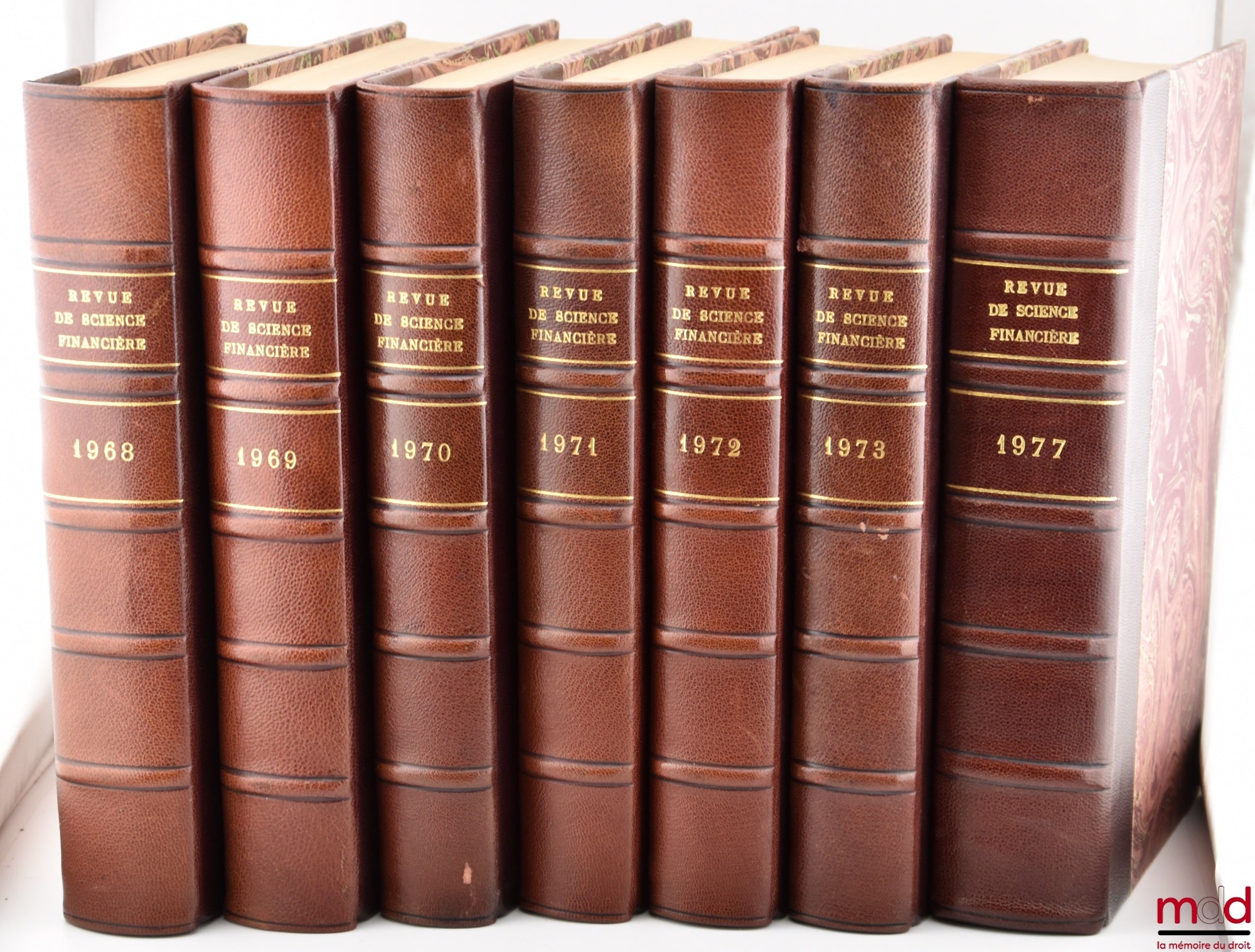 [RSF] – REVUE DE SCIENCE FINANCIÈRE fondée en 1903, dir. H. Laufenburger et M. Cluseau : – de 1958 [50e année] à 1960 [52e année] ; – de 1968 [60e année] à 1973 [65e année] ; – 1977 [69e année]