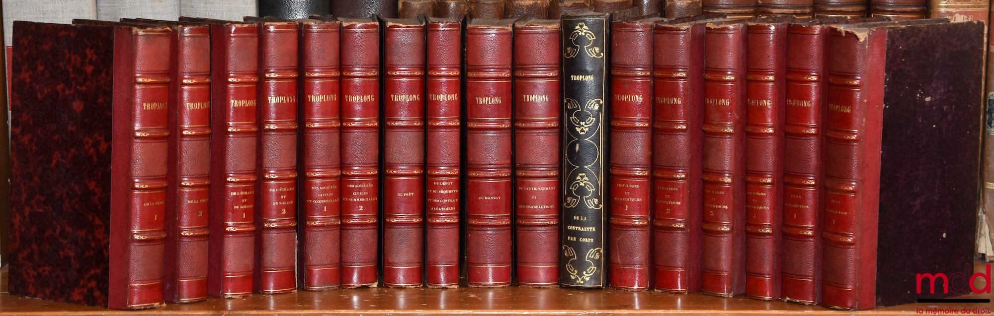 TROPLONG (Raymond-Théodore) – LE DROIT CIVIL EXPLIQUÉ SUIVANT L’ORDRE DES ARTICLES DU CODE DEPUIS ET Y COMPRIS LE TITRE DE LA VENTE, Ouvrage qui fait suite à celui de M. Toullier, mais dans lequel on a adopté la forme plus commode du commentaire : - DE LA