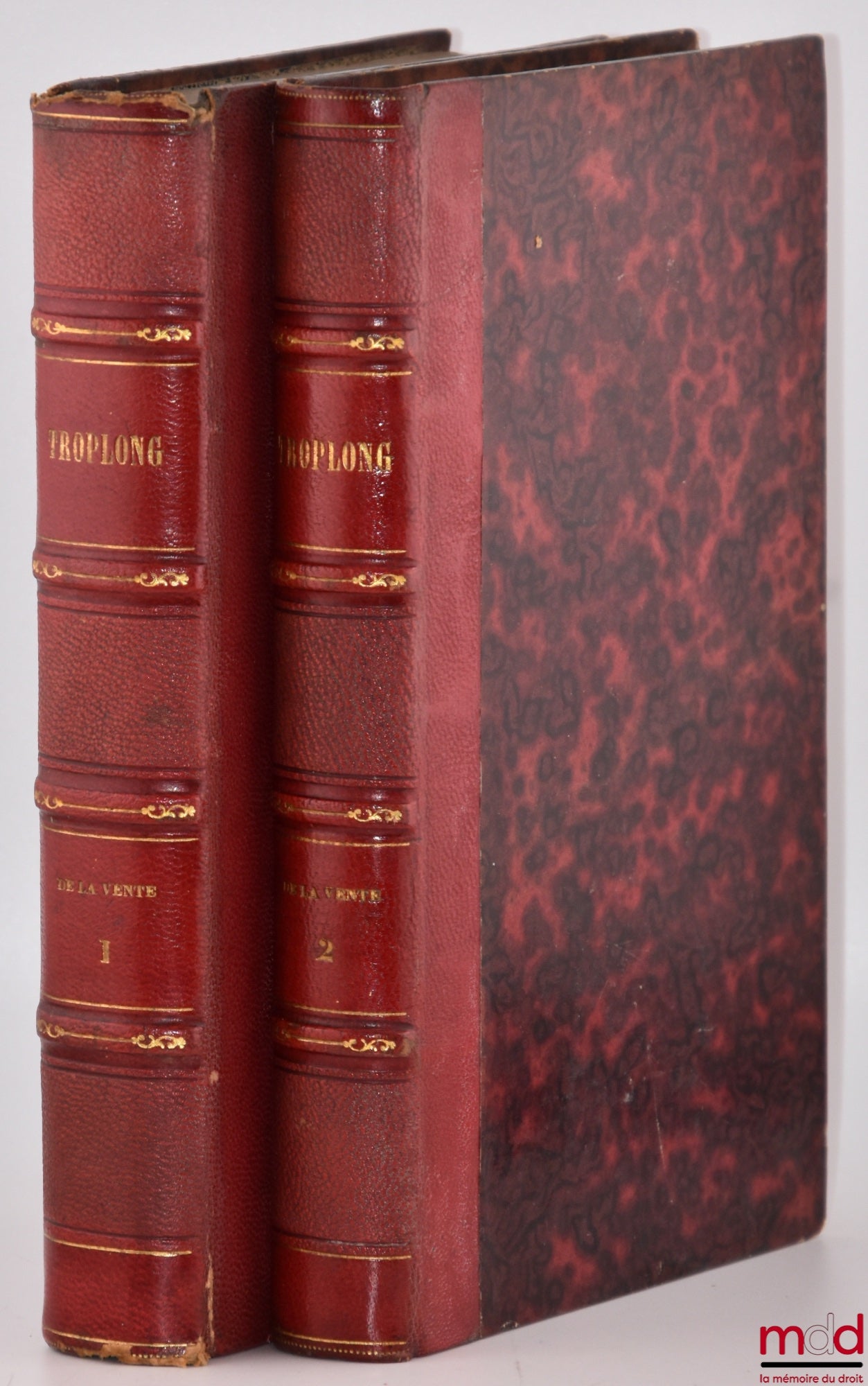 TROPLONG (Raymond-Théodore) – LE DROIT CIVIL EXPLIQUÉ SUIVANT L’ORDRE DES ARTICLES DU CODE DEPUIS ET Y COMPRIS LE TITRE DE LA VENTE, Ouvrage qui fait suite à celui de M. Toullier, mais dans lequel on a adopté la forme plus commode du commentaire : - DE LA