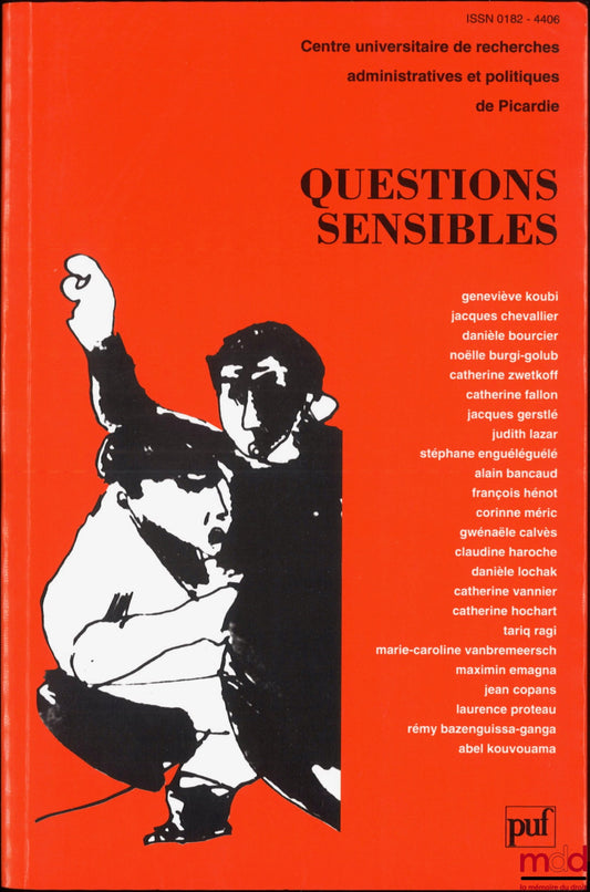 [Collective - CURAPP] – SENSITIVE ISSUES, University Centre for Administrative and Political Research of Picardy