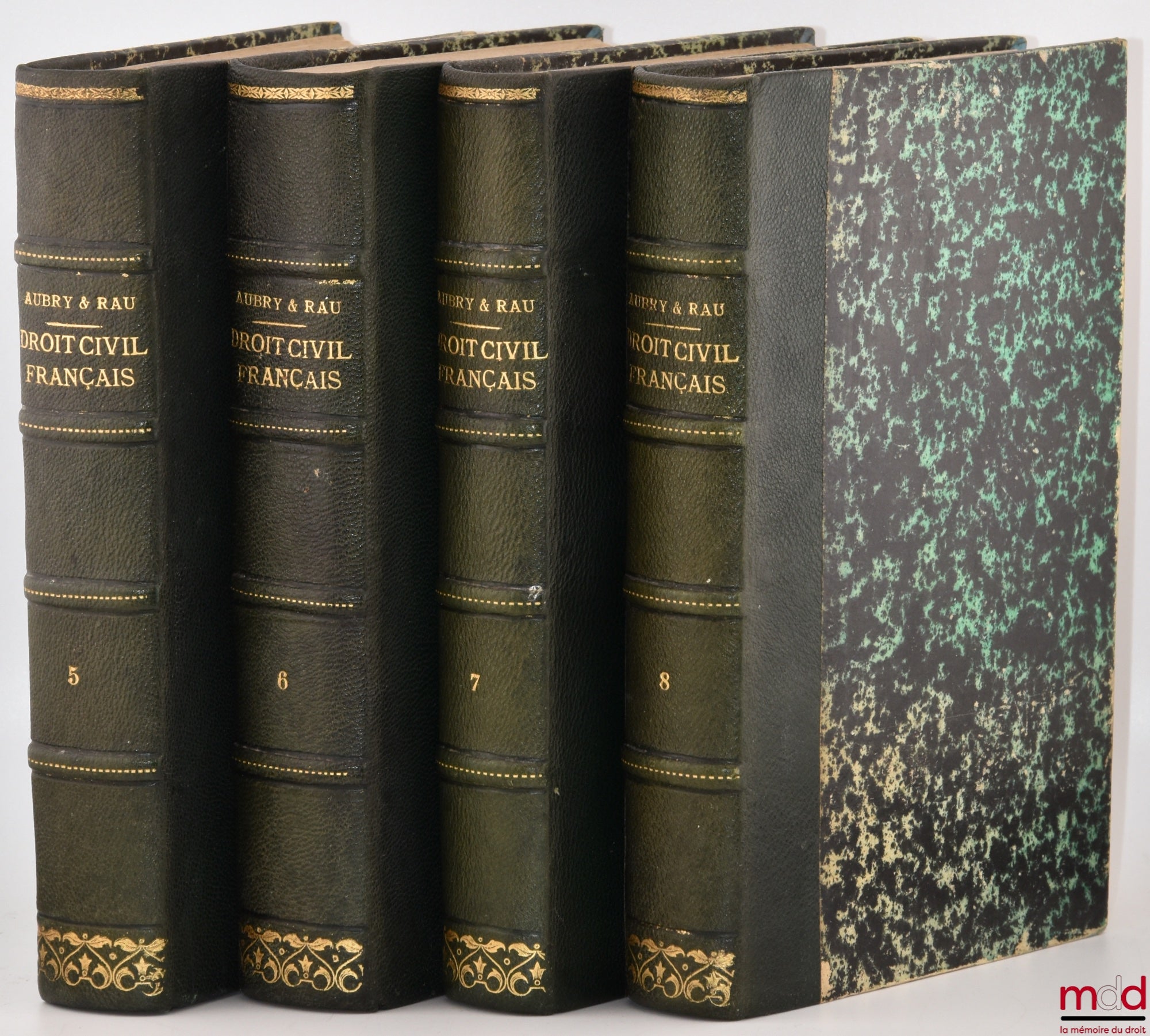 AUBRY (Charles) and RAU (Charles-Frédéric) – COURSE IN FRENCH CIVIL LAW ACCORDING TO THE METHOD OF ZACHARIÆ, 4th ed. revised and completed