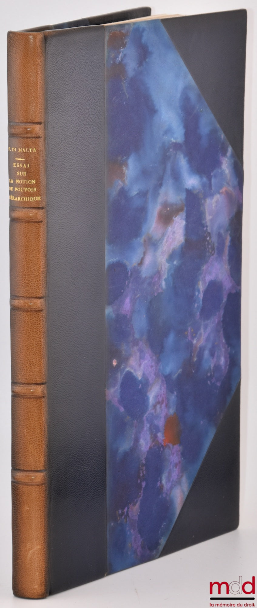 DI MALTA (Pierre) – ESSAY ON THE NOTION OF HIERARCHICAL POWER, Preface by Jacques Mabileau, Public Law Library under the direction of M. Waline, vol. XXXIV