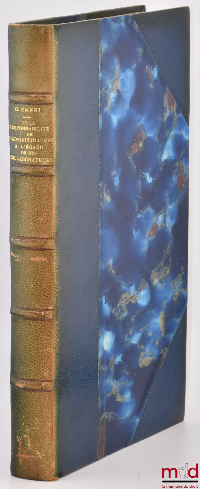 EMERI (Claude) – ON THE RESPONSIBILITY OF THE ADMINISTRATION TOWARDS ITS EMPLOYEES, Bibl. de droit public, t. LXVI