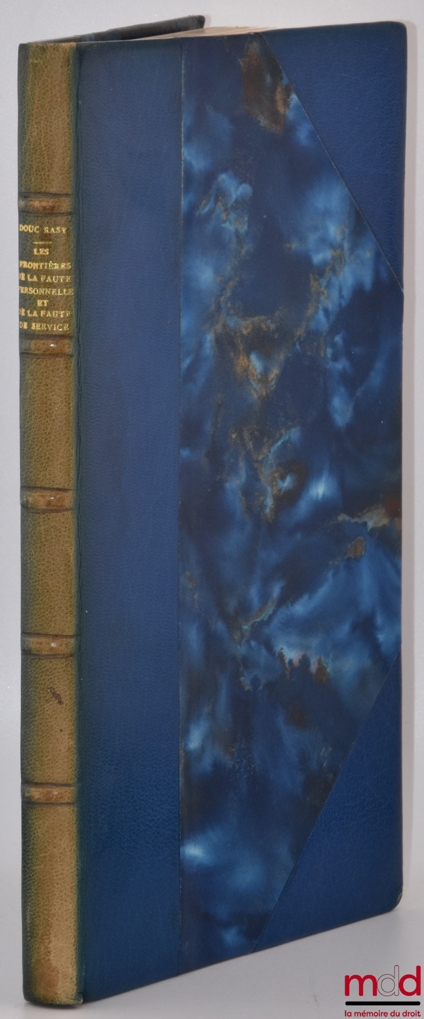 RASY (Douc) – THE BOUNDARIES OF PERSONAL FAULT AND SERVICE FAULT IN FRENCH ADMINISTRATIVE LAW, Bibl. de droit public, t. XLIII