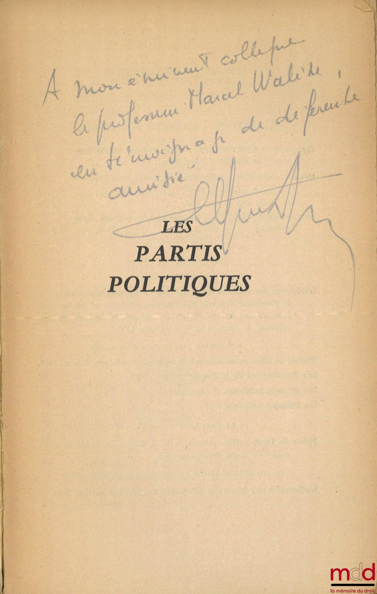 DUVERGER (Maurice) – LES PARTIS POLITIQUES, Avec 45 tableaux et graphiques
