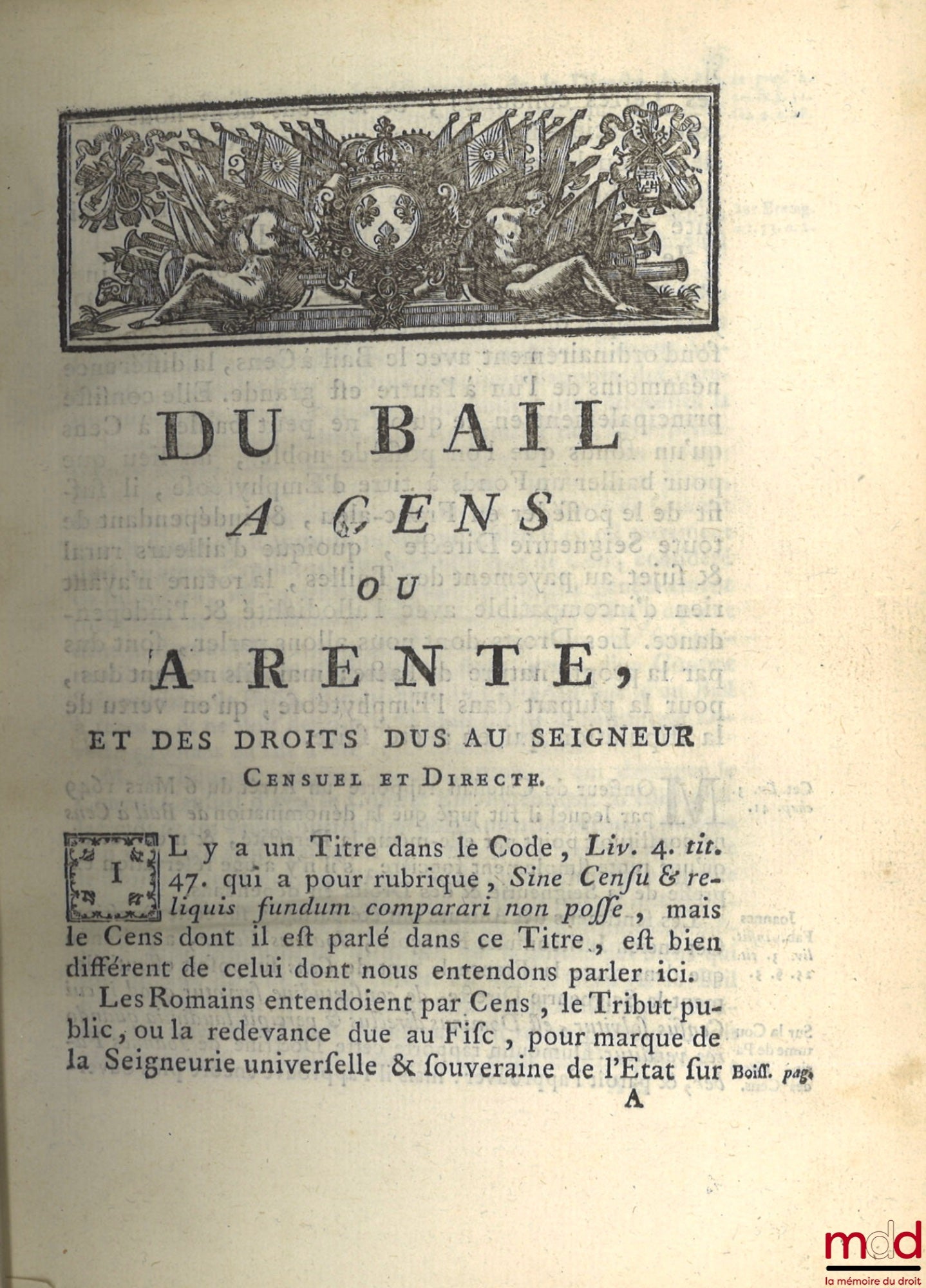 BOUTARIC (François de) – TREATISE ON SIGNORY RIGHTS AND FEUDAL MATTERS, New ed. Revised, corrected, and considerably enlarged