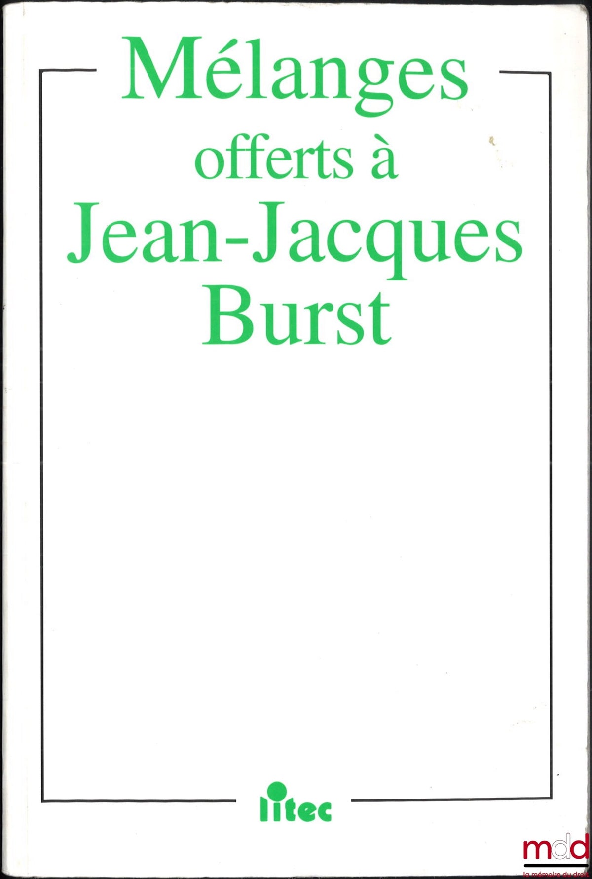 [Burst Collection] – INTELLECTUAL PROPERTY - YEAR 2000, Collection presented to Jean-Jacques BURST