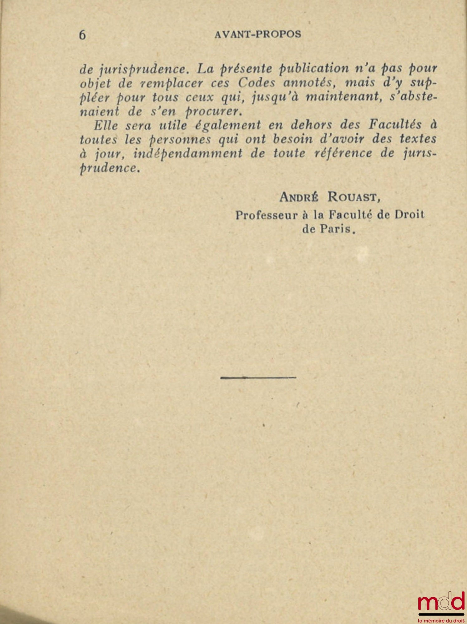 [Civil Code] – CIVIL CODE and principal supplementary texts, Foreword by Mr. André Rouast, New edition updated by René Roblot