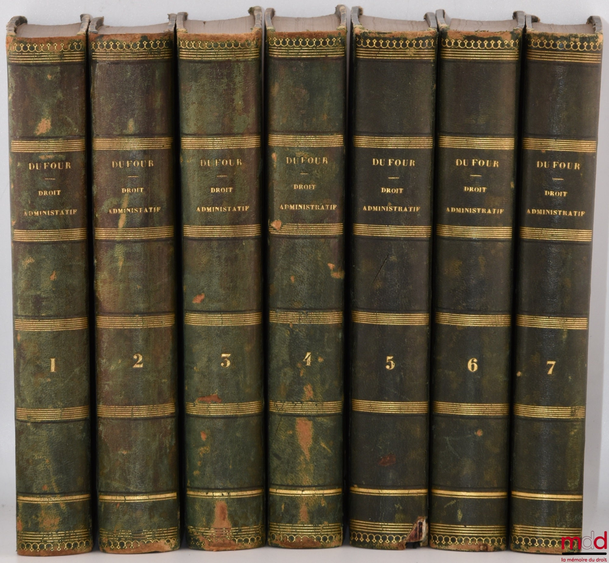 DUFOUR (Gabriel) – GENERAL TREATISE ON APPLIED ADMINISTRATIVE LAW or EXPOSITION OF THE DOCTRINE AND JURISPRUDENCE concerning the exercise of the authority of the king, ministers, prefects, sub-prefects, mayors, prefectural councils, the council of