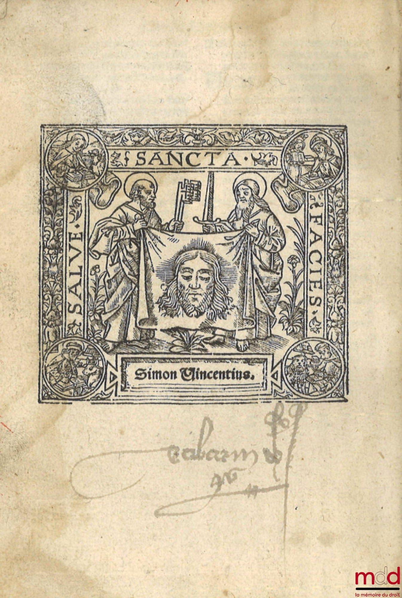 DE CURTE (Rochi) [CURTIUS (Rochus)] – TRACTATUS PUTILIS & QUOTIDIANUS DE JUREPATRONATUS : Clarissimi ustriusq censure doctoris domini Rochi de Curte Papieñ. iura canonica ordinarie legentis in alma Cicinési academia : per euz editus : super rubrica de Jur