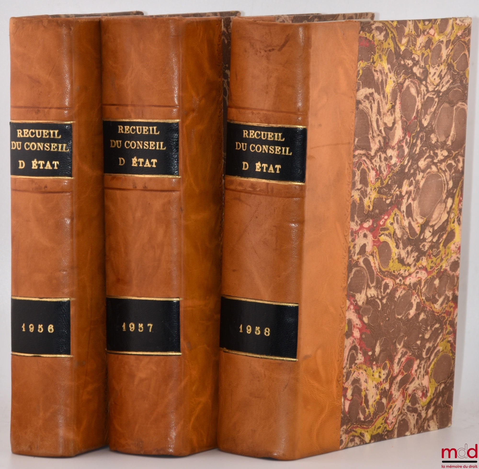 [Lebon Collection - Council of State] – COLLECTION OF DECISIONS OF THE COUNCIL OF STATE SITTING IN LITIGATION, OF THE COURT OF CONFLICTS AND OF JUDGMENTS OF ADMINISTRATIVE COURTS, coll. Lebon, Panhard, Chalvon-Demersay founded in 1821, from 1956 to 1958