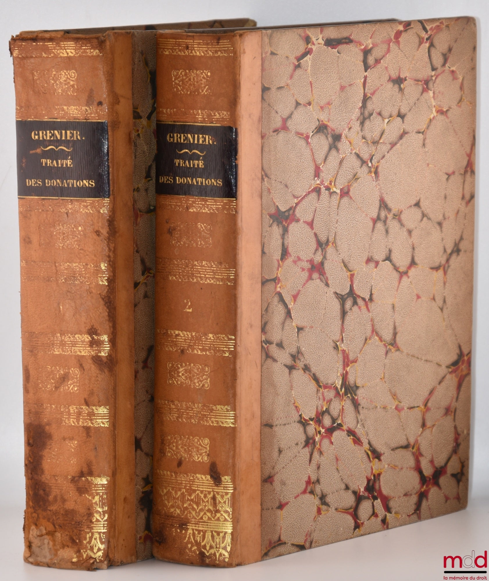 GRENIER (Baron Jean) – TREATISE ON DONATIONS, WILLS, AND ALL OTHER FREE PROVISIONS, ACCORDING TO THE PRINCIPLES OF THE NAPOLEONIC CODE, PRECEDED BY A HISTORICAL DISCOURSE ON THE OLD LEGISLATION RELATING TO THIS SUBJECT. A Tra has been added.