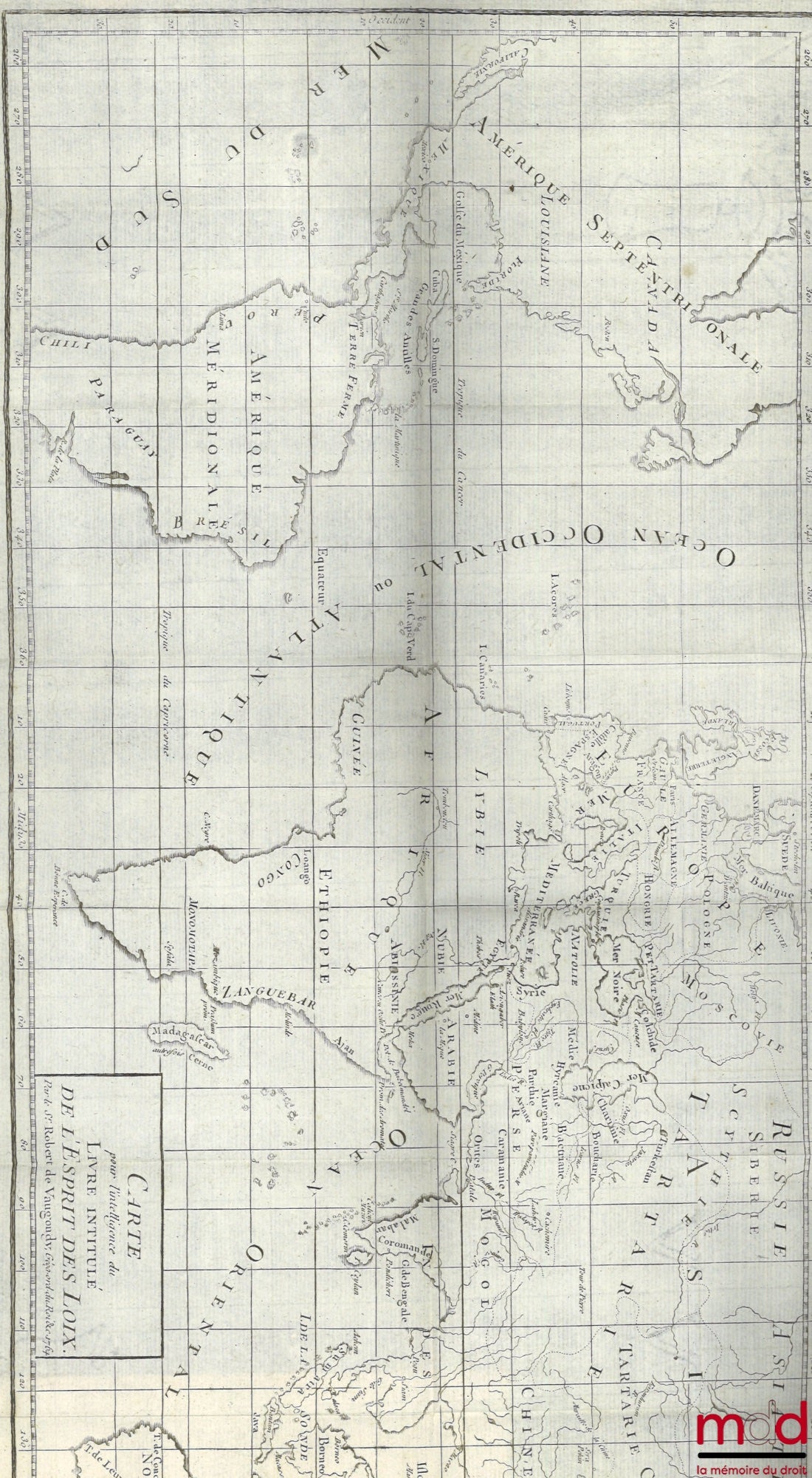 MONTESQUIEU (Charles de Secondat, baron de) – ŒUVRES DE MONSIEUR DE MONTESQUIEU. Nouvelle édition, Revue, corrigée et augmentée de plusieurs pièces qui n’avoient pas paru jusqu’à présent. - L’ÉLOGE DE L’AUTEUR, & L’ANALYSE DE L’ESPRIT DES LOIS, Par M. D’A
