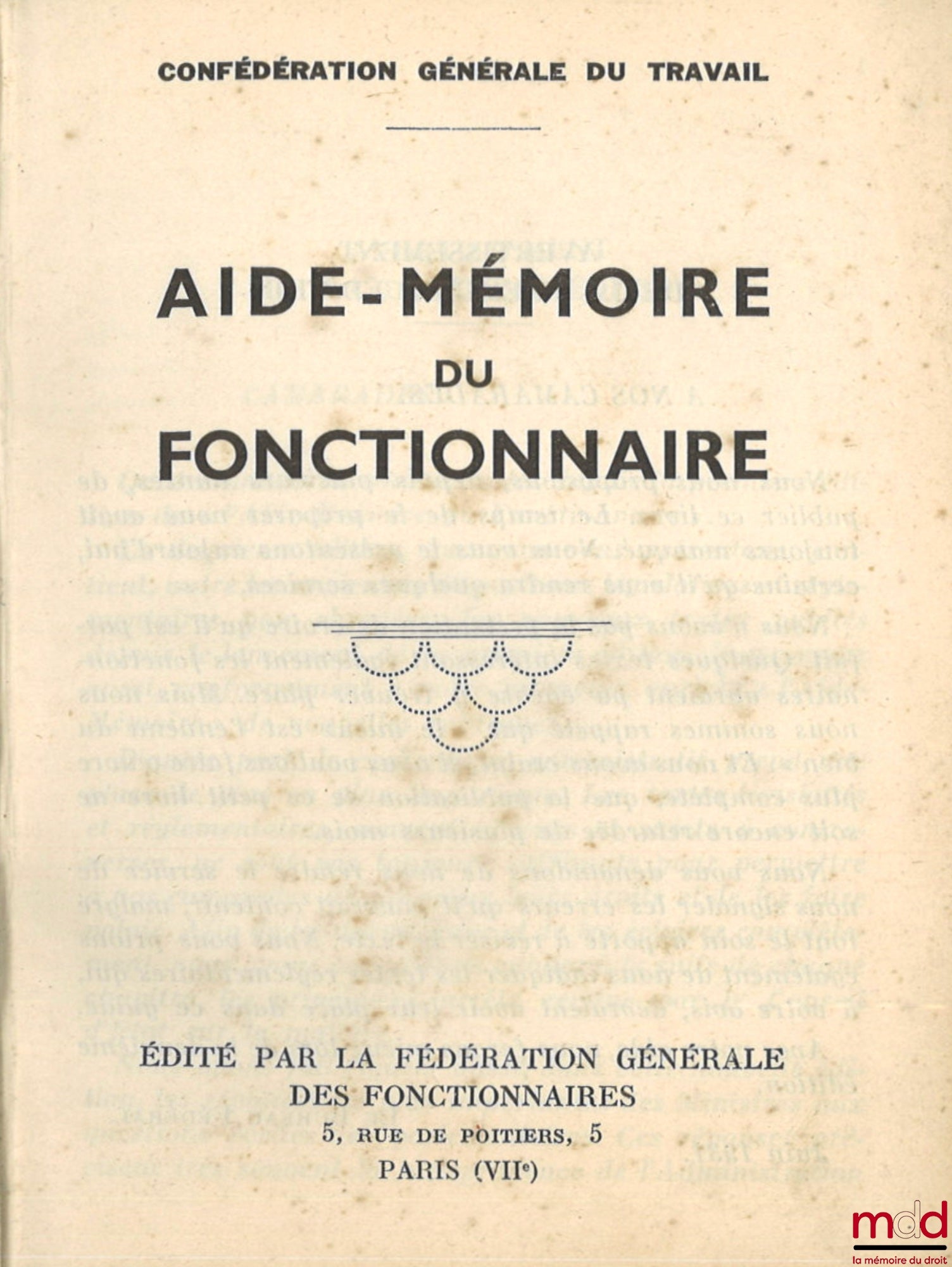 [CGT] – CIVIL SERVANT'S REMINDER, General Confederation of Labour
