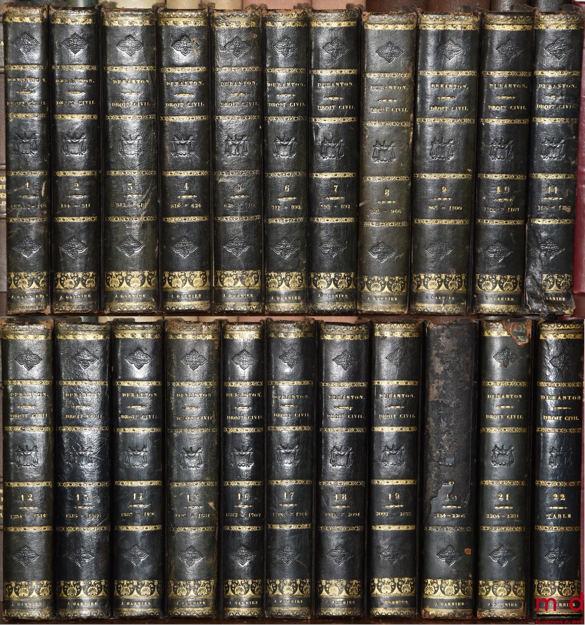 DURANTON (Alexandre) – COURSE IN FRENCH LAW FOLLOWING THE CIVIL CODE, 3rd ed.