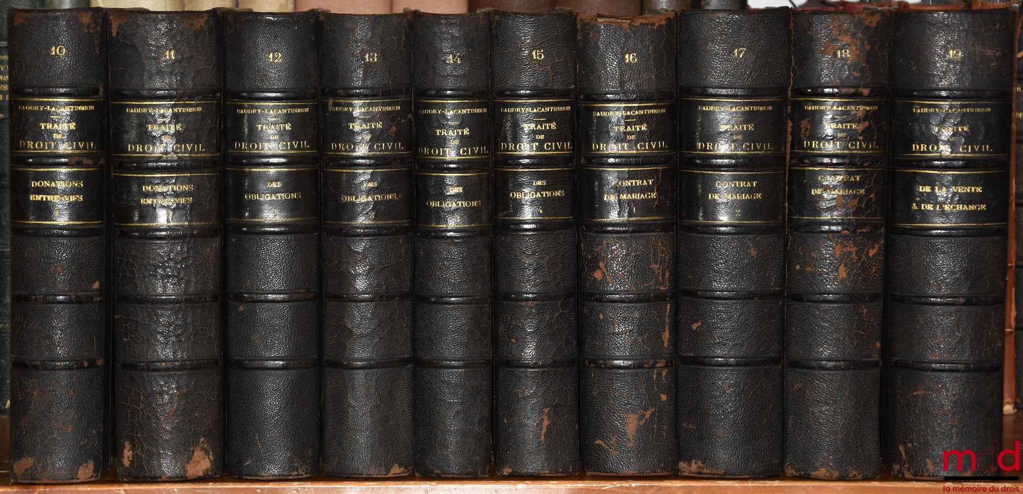 BAUDRY-LACANTINERIE (Gabriel) – TRAITÉ THÉORIQUE ET PRATIQUE DE DROIT CIVIL, 3e éd. : Des personnes, Avec Houques-Fourcade, Chauveau, Chéneaux et Bonnecarrère, (1907-1908), 5 vol. ; Des Biens, Avec Chauveau, (1905), 1 vol. ; Des Successions, Avec Wahl, (1
