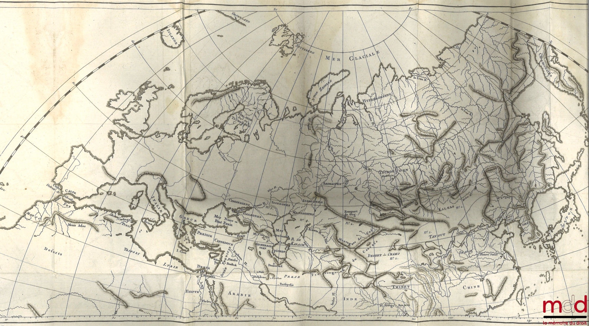[Voltaire], BAILLY (Jean Sylvain) – LETTERS ON PLATO'S ATLANTIS AND ON THE ANCIENT HISTORY OF ASIA, To serve as a sequel to the letters on the origin of the Sciences, addressed to Mr. de Voltaire by Mr. Bailly