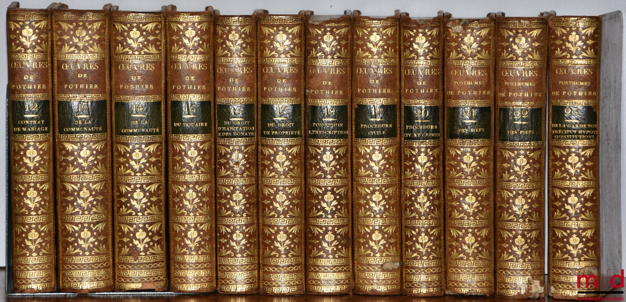 POTHIER (Robert-Joseph) – COMPLETE AND POSTHUMOUS WORKS: Vol. I & II: Treatise on Obligations, New ed. (1777); Vol. III: Treatise on the Contract of Sale, New ed., revised and corrected, 2 vols. in 1 (1772, 1773); Vol. IV: Treatise on Withdrawals, New