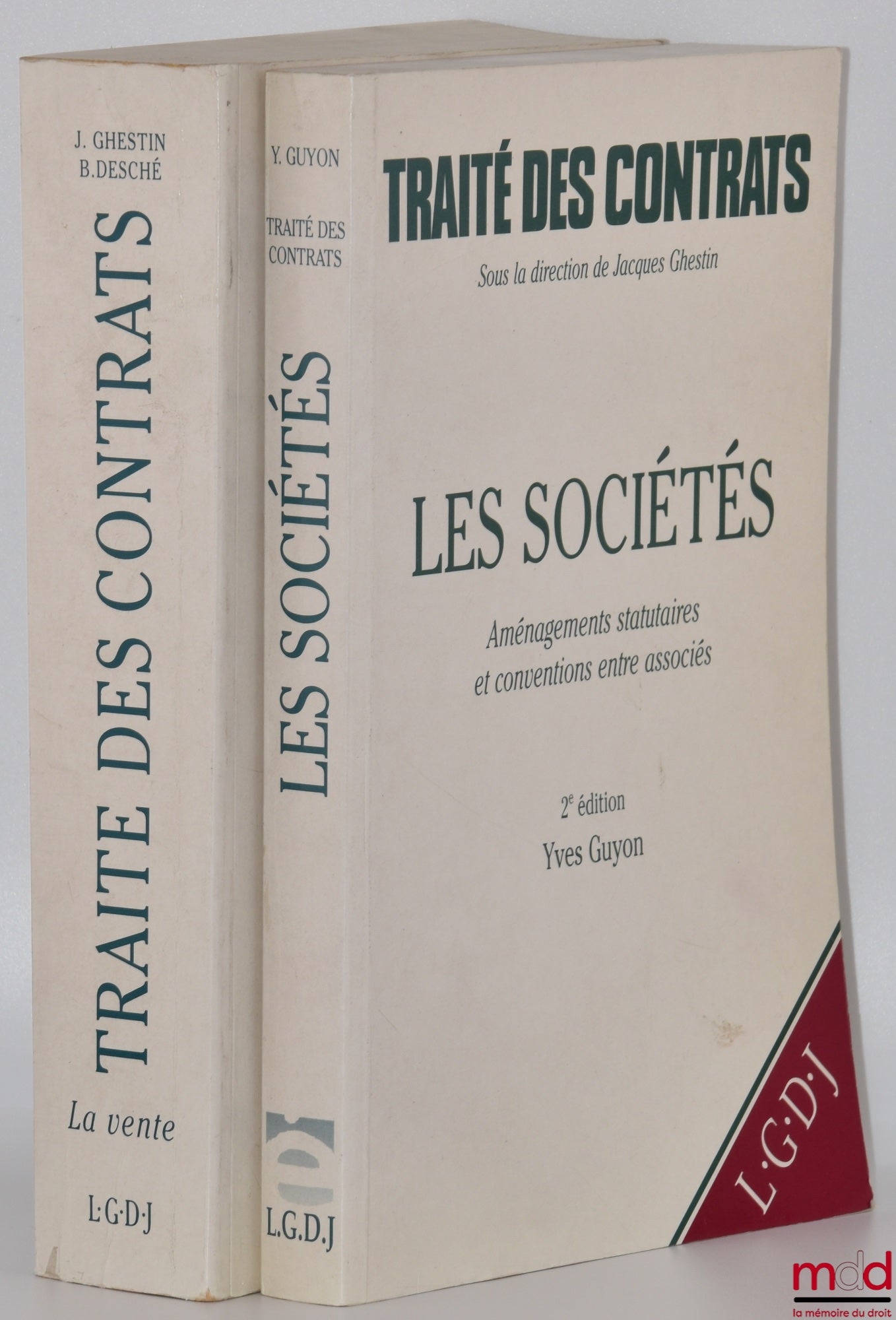 GHESTIN (Jacques), Desché (Bernard), GUYON (Yves), Behar-Touchais (Martine), Virassamy (Georges), LABARTHE (Françoise), NOBLOT (Cyril) – TREATISE ON CONTRACTS, ed. Jacques Ghestin: - Sales, Jacques Ghestin and Bernard Desché (1990); - Companies - Am