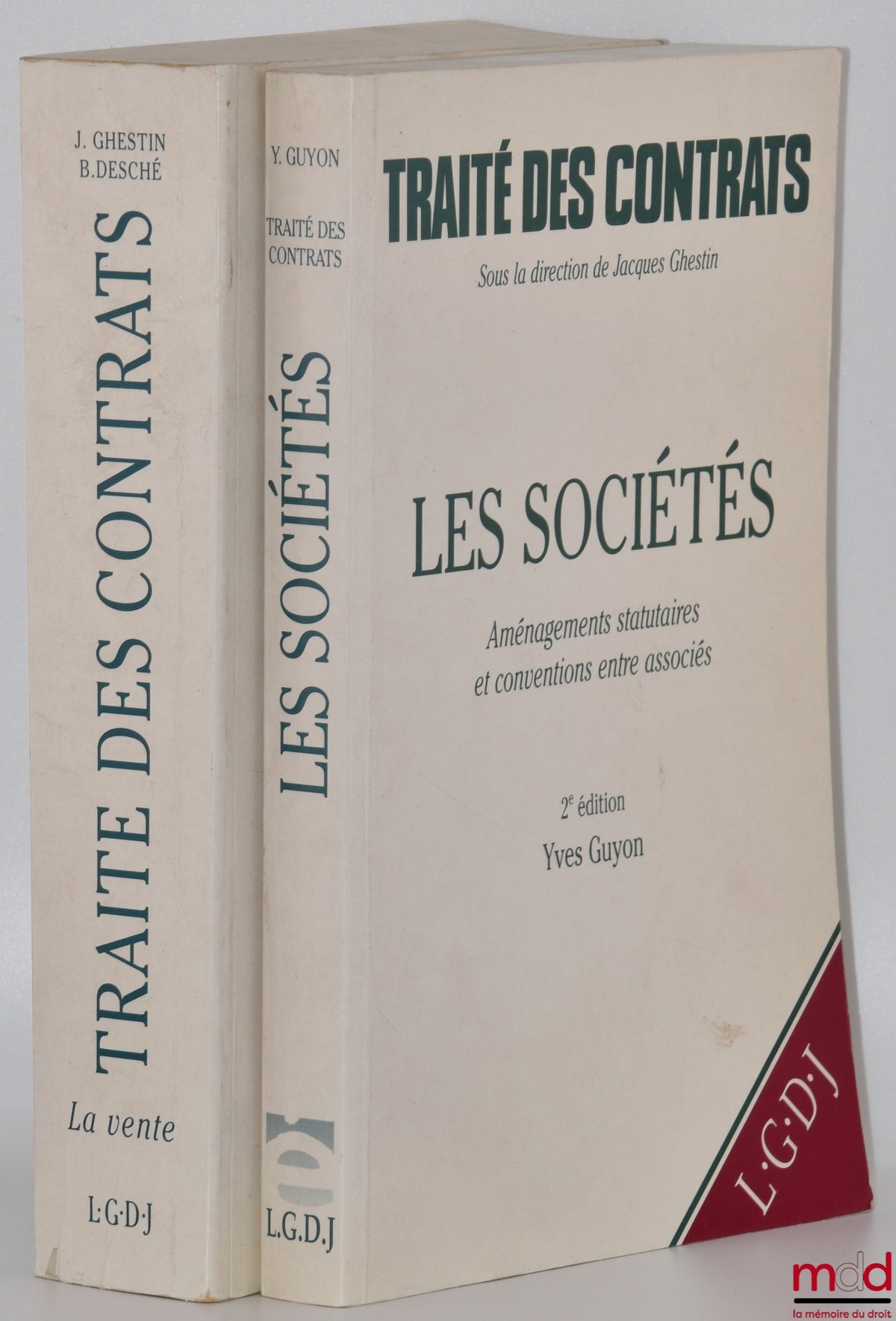 GHESTIN (Jacques), Desché (Bernard), GUYON (Yves), Behar-Touchais (Martine), Virassamy (Georges), LABARTHE (Françoise), NOBLOT (Cyril) – TREATISE ON CONTRACTS, ed. Jacques Ghestin: - Sales, Jacques Ghestin and Bernard Desché (1990); - Companies - Am