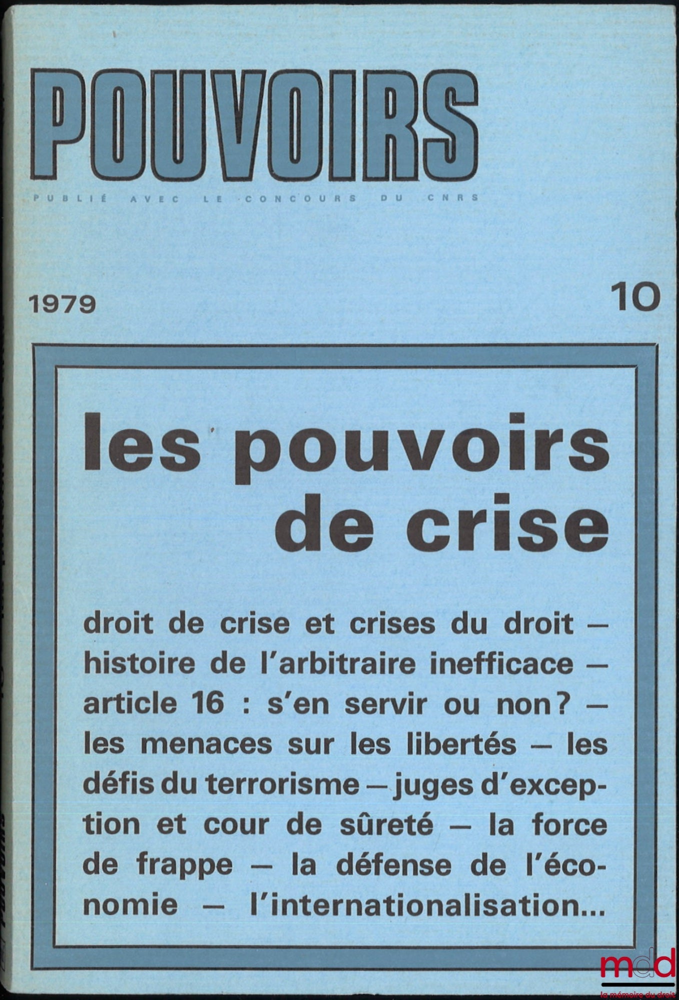 [Periodical] – CRISIS POWERS, POWERS No. 10, 1979