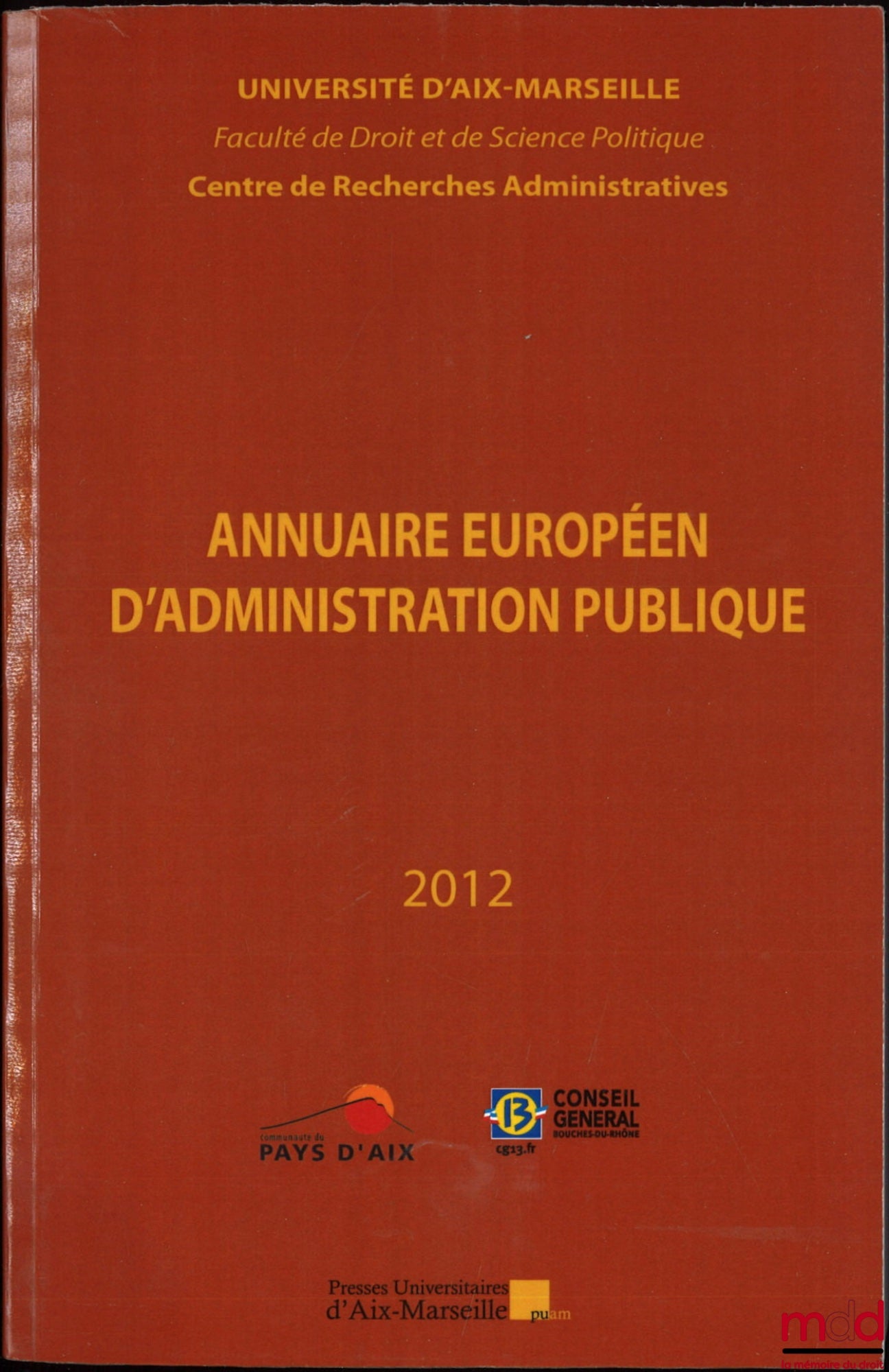 [Revue] – ANNUAIRE EUROPÉEN D’ADMINISTRATION PUBLIQUE, 2012, n° XXXV