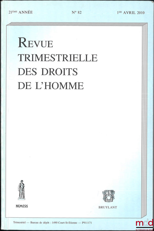 WALINE (Jean) – PORTRAIT OF RENÉ CASSIN (1887-1976), Quarterly Review of Human Rights, No. 82, April 1, 2010