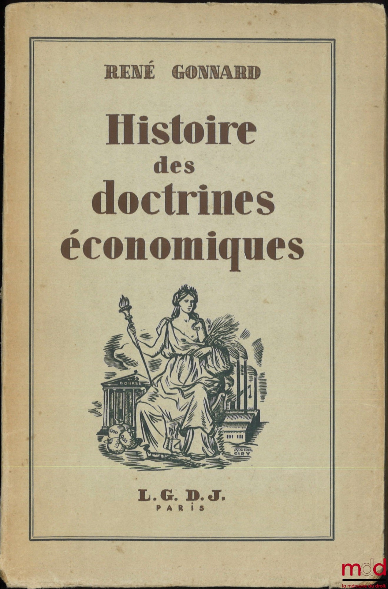 GONNARD (René) – HISTORY OF ECONOMIC DOCTRINES