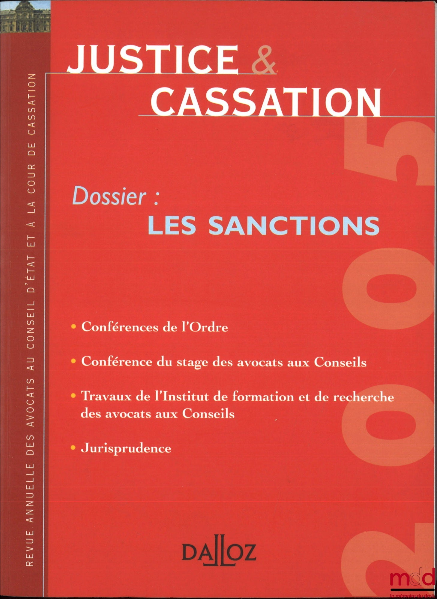 [Review] – JUSTICE & CASSATION, No. 1 (2005) to No. 15 (2019)