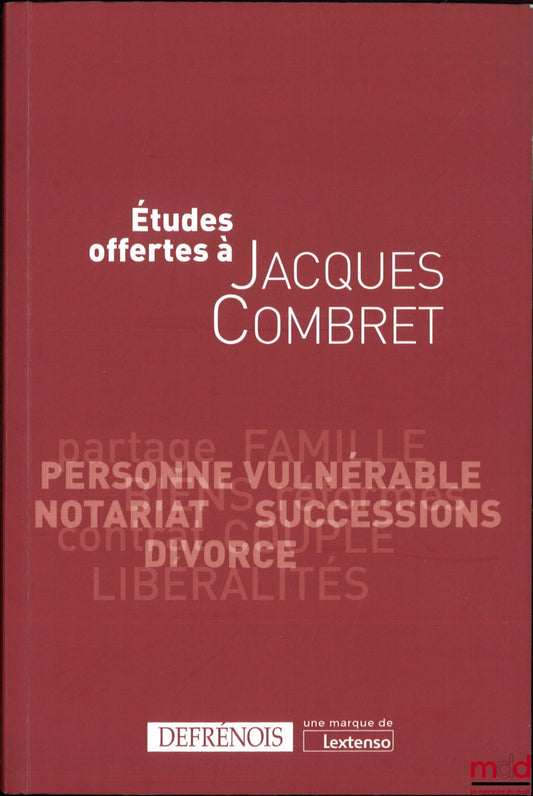 [Combret Miscellany] – STUDIES OFFERED TO JACQUES COMBRET