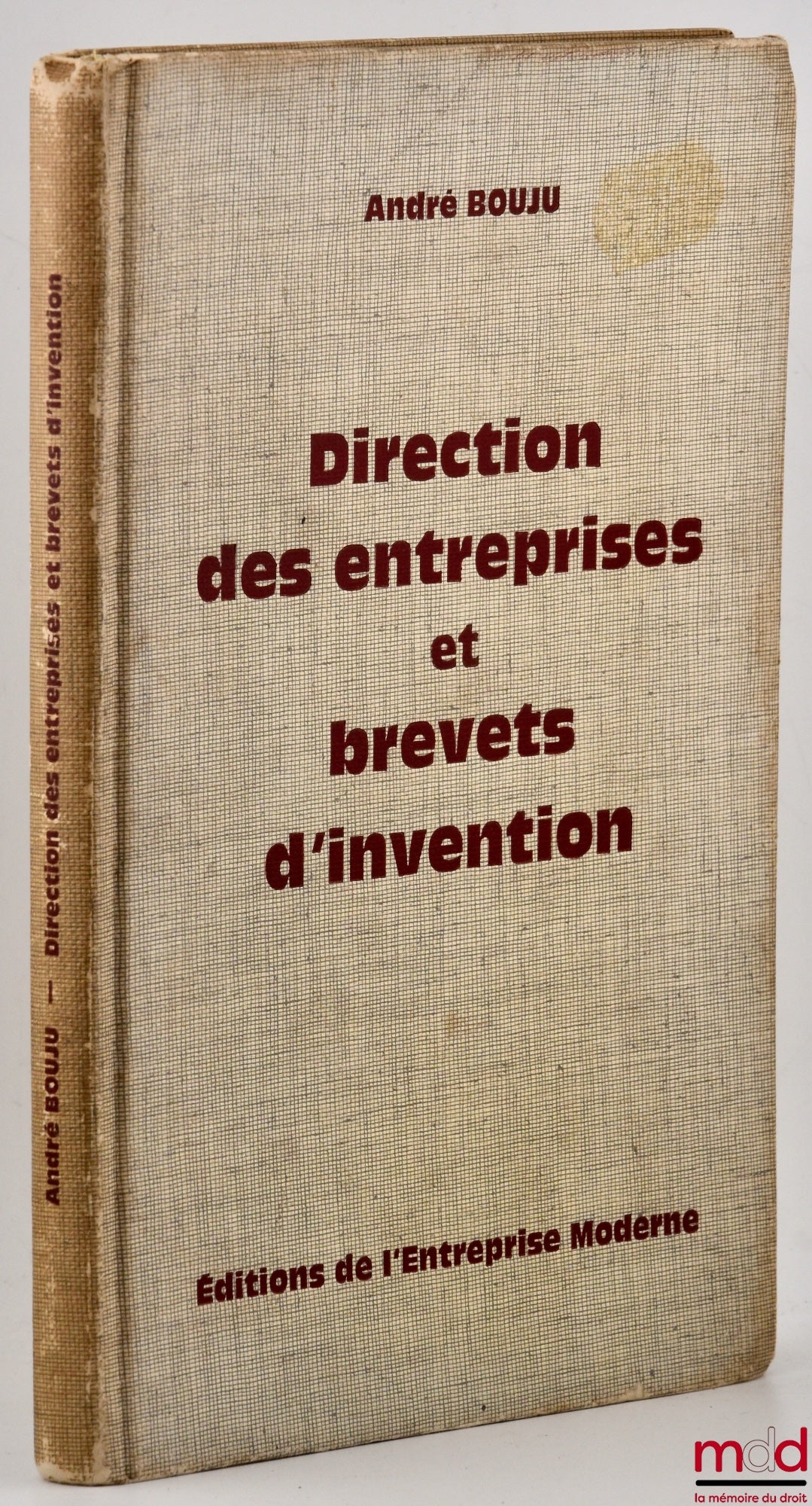 BOUJU (André) – DIRECTORATE OF COMPANIES AND PATENTS OF INVENTION