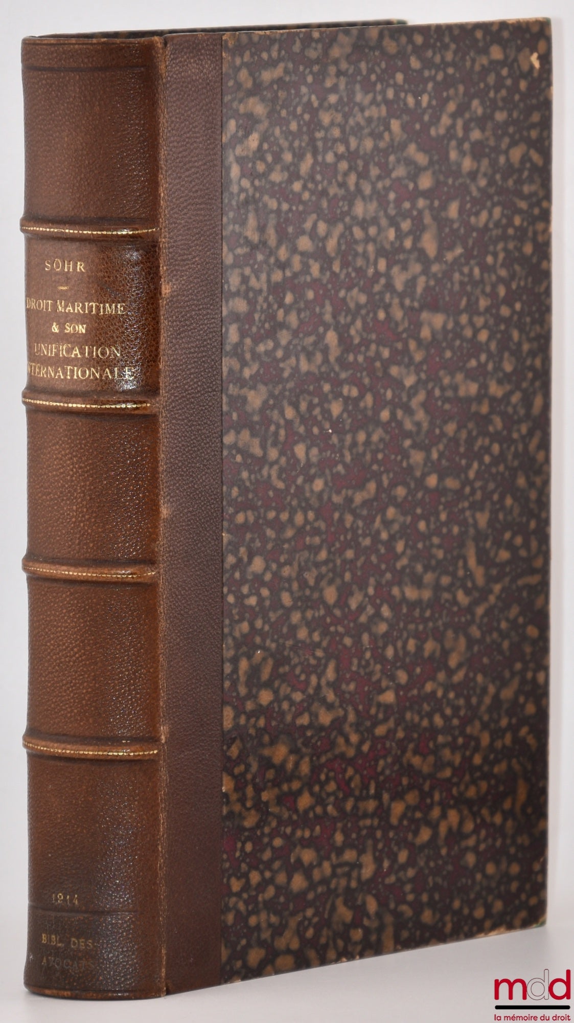 SOHR (Frédéric) – MARITIME LAW AND ITS INTERNATIONAL UNIFICATION