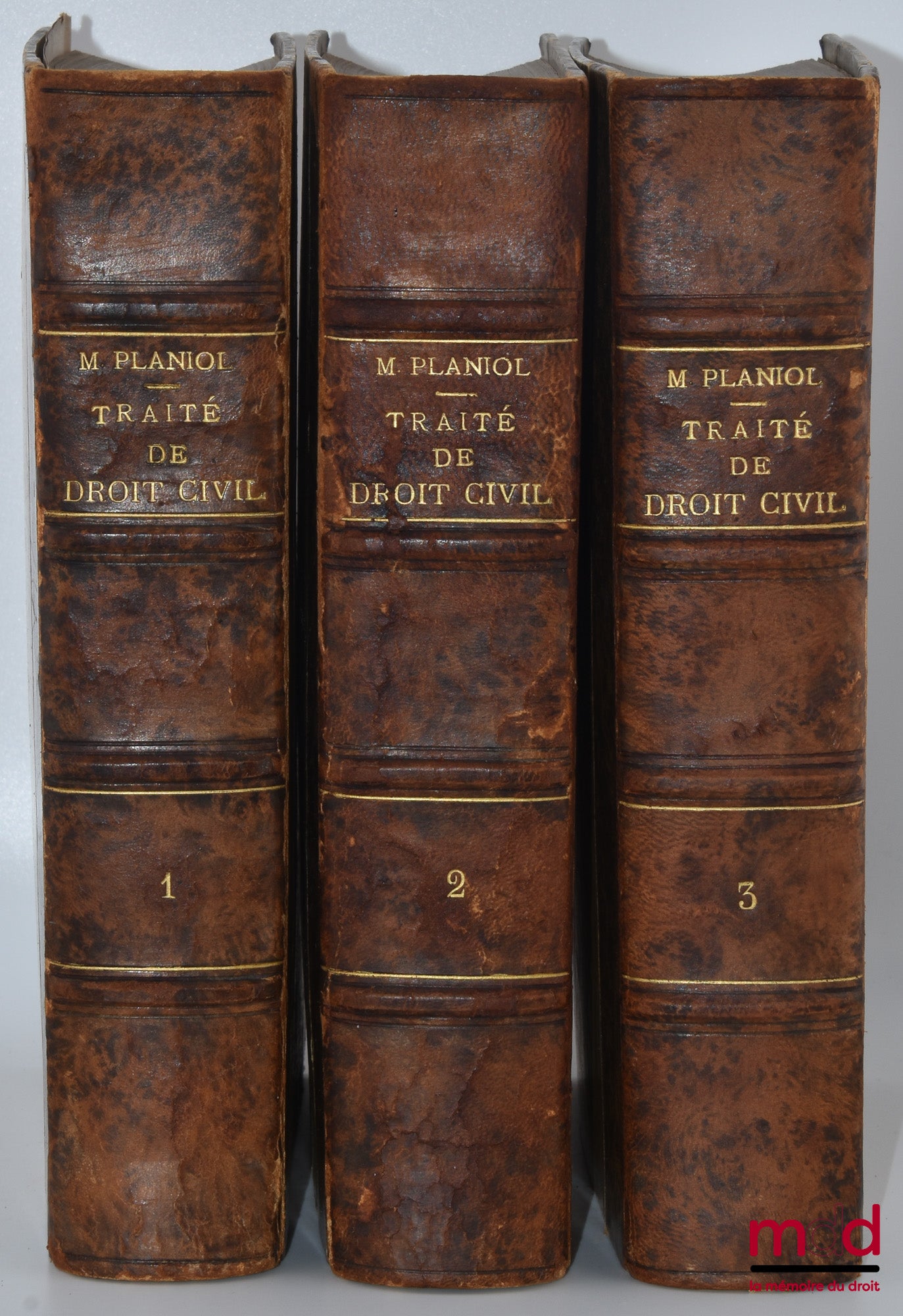 PLANIOL (Marcel) – TRAITÉ ÉLÉMENTAIRE DE DROIT CIVIL conforme au programme officiel des Facultés de Droit, 6e éd.