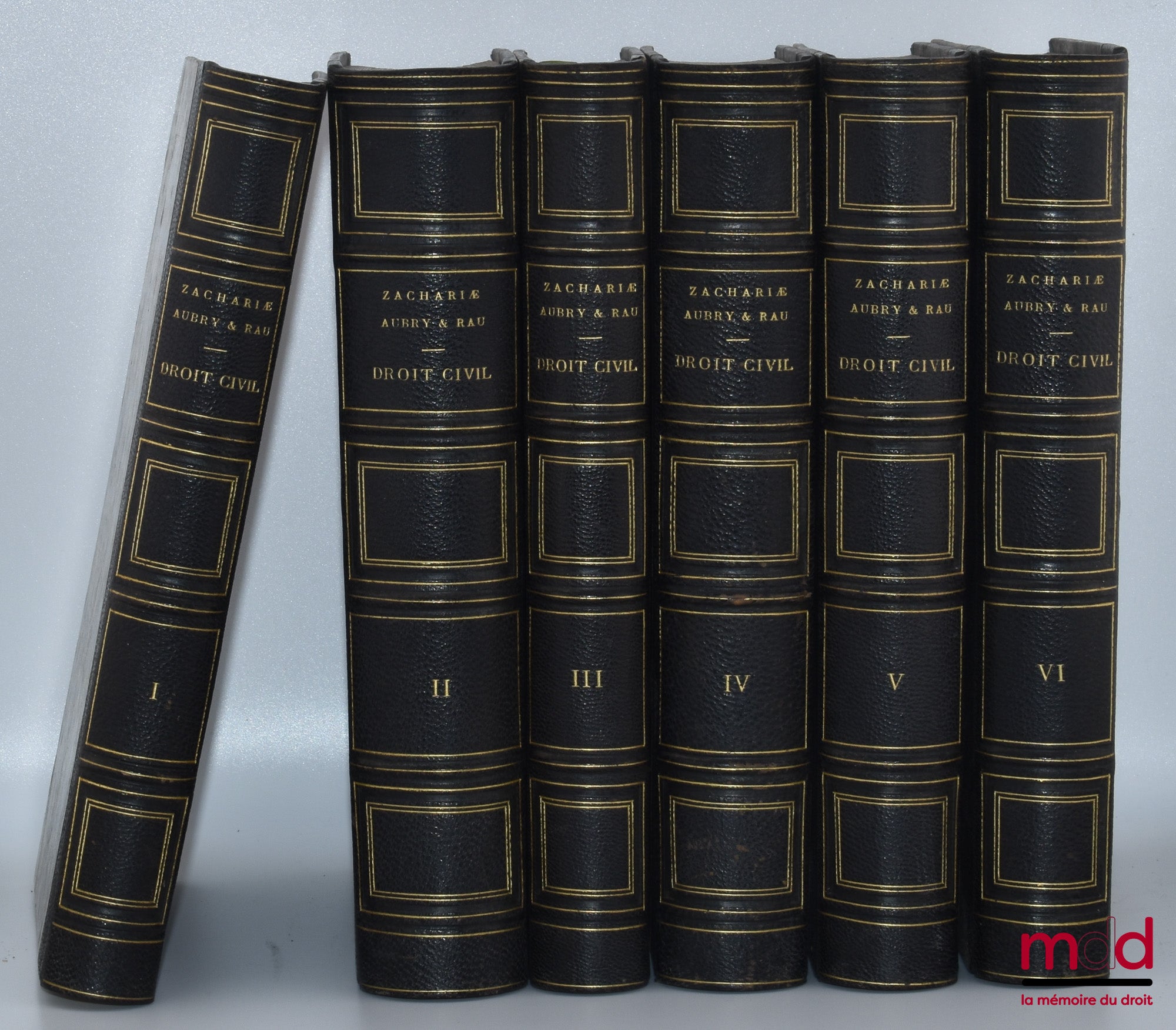 AUBRY (Charles) and RAU (Charles-Frédéric) – COURSE IN FRENCH CIVIL LAW BASED ON THE GERMAN WORK BY C.-S. ZACHARIÆ, 3rd ed., completely revised and expanded