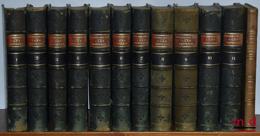 MARCADÉ (Victor-Napoléon) et PONT (Paul) – EXPLICATION THÉORIQUE ET PRATIQUE DU CODE CIVIL CONTENANT L’ANALYSE CRITIQUE DES AUTEURS ET DE LA JURISPRUDENCE ET UN TRAITÉ RÉSUMÉ APRÈS LE COMMENTAIRE DE CHAQUE TITRE, 5e éd. augmentée de plusieurs Questions et