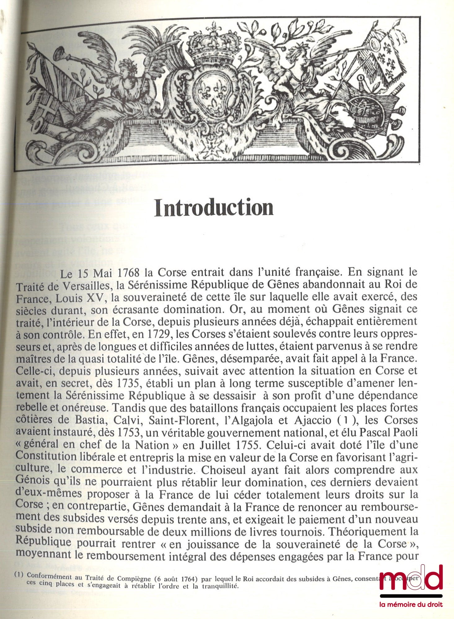 COLOMBANI (José) – AT THE ORIGINS OF FRENCH CORSICA, Politics and institutions, 1768-1790