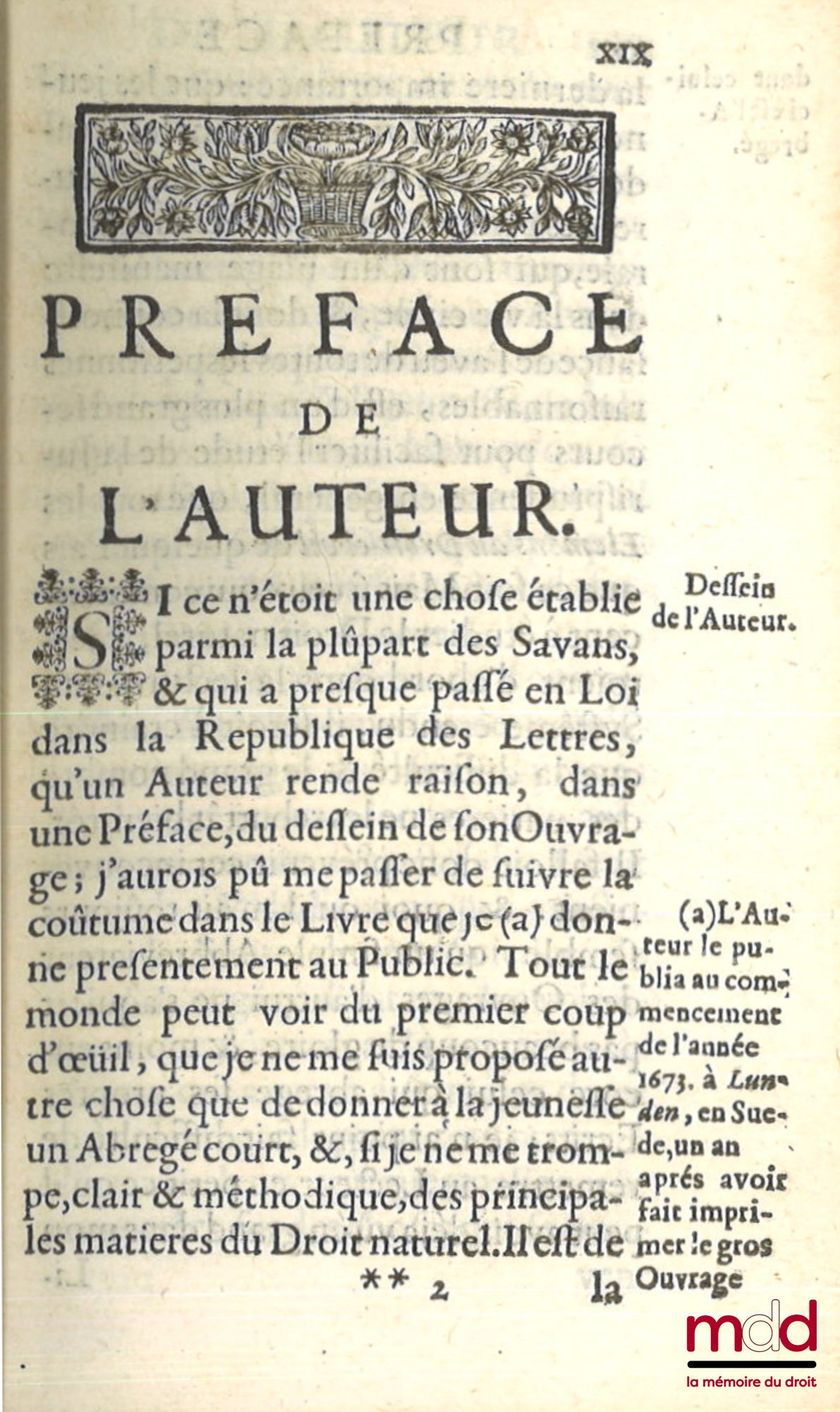 PUFENDORF (Samuel) – THE DUTIES OF MAN AND CITIZEN, AS PRESCRIBED BY NATURAL LAW, Translated from the Latin of the late Baron von Pufendorf by Jean Barbeyrac, With some Notes by the Translator