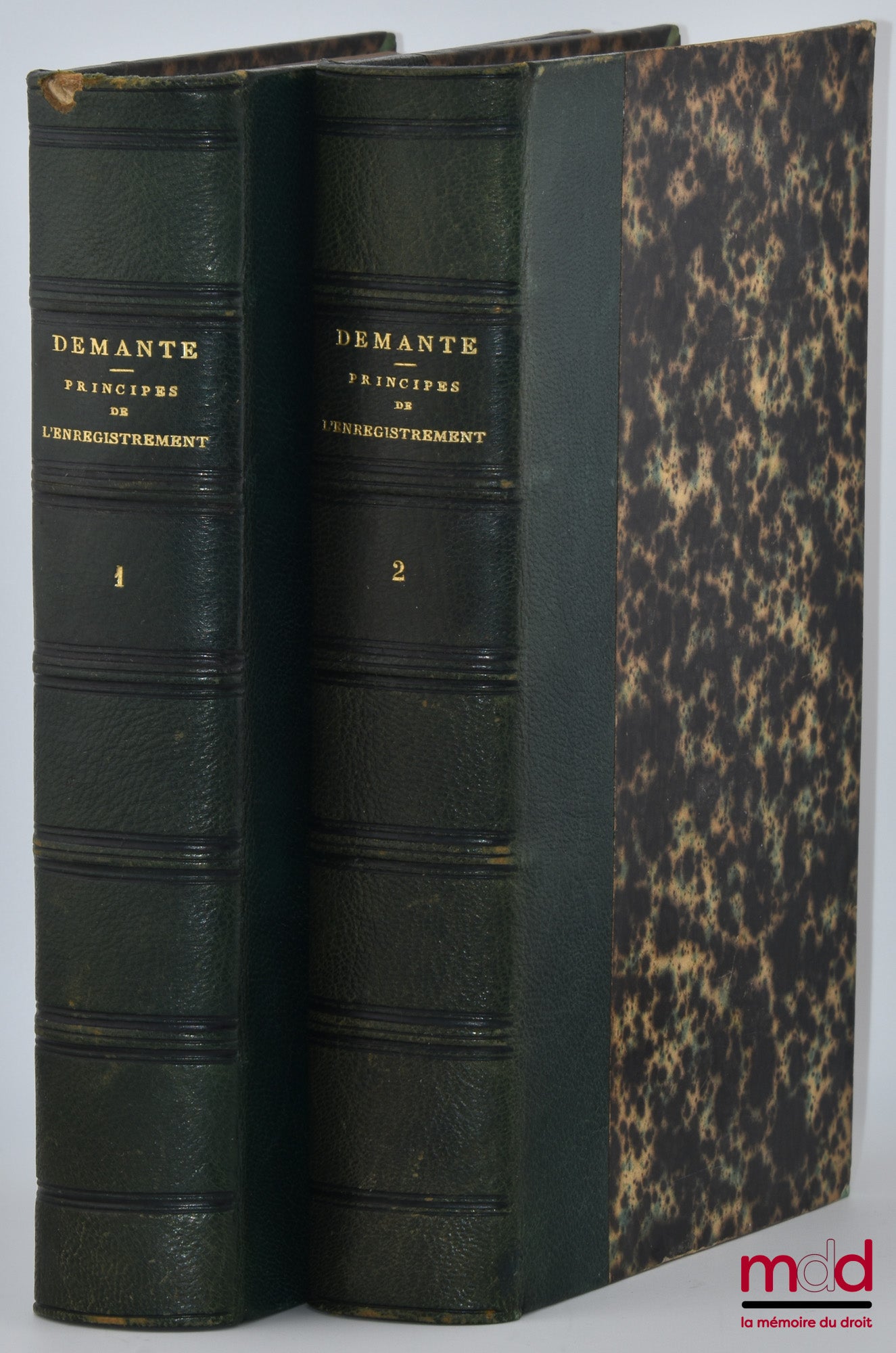 DEMANTE (Gabriel) – PRINCIPLES OF REGISTRATION IN THE FORM OF A COMMENTARY ON THE LAW OF 22 FRIMAIRE YEAR VII, 3rd ed., in which the explanation of recent laws has been revised