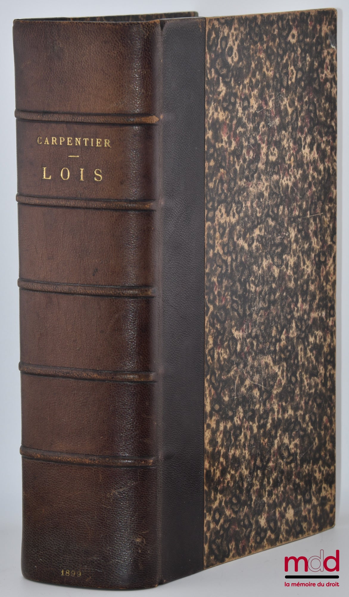 [Codes], CARPENTIER (Adrien) – CODES AND LAWS FOR FRANCE, ALGERIA AND THE COLONIES, A work containing, under each article of the codes, numerous references to the corresponding articles and to laws of general interest, the most recent landmark rulings