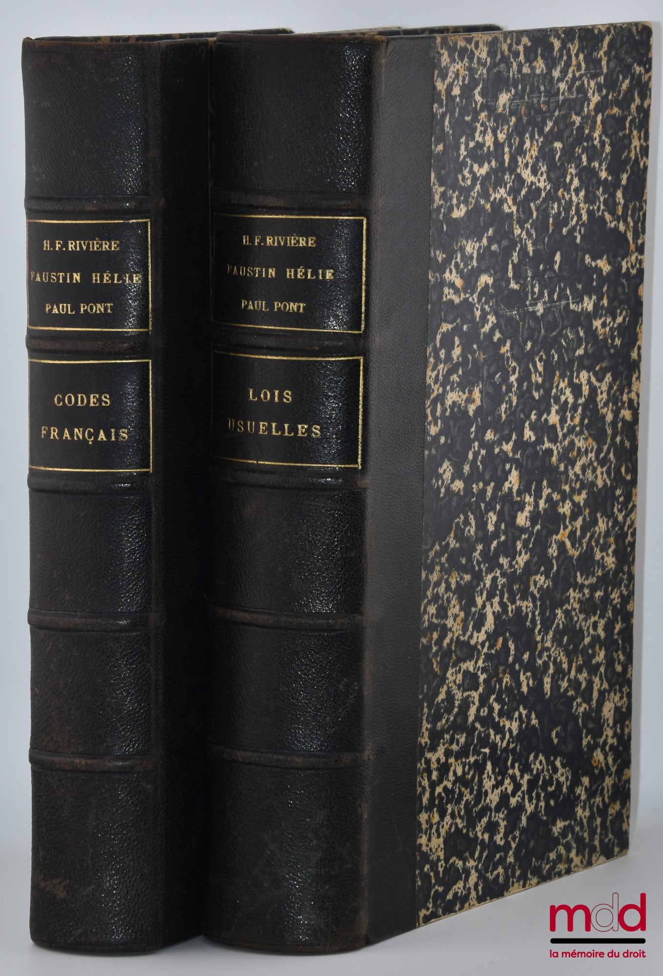 RIVIÈRE (HF), HÉLIE (Faustin), PONT (Paul) – FRENCH CODES conforming to official texts with a Conference of Articles based primarily on case law, Annotated with Judgments of the Court of Cassation and ministerial circulars, And prec