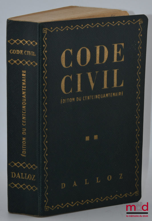 [Code civil] – CODE CIVIL annoté d’après la doctrine et la jurisprudence avec renvois aux publications Dalloz, 54e éd., Coll. Petits Codes Dalloz