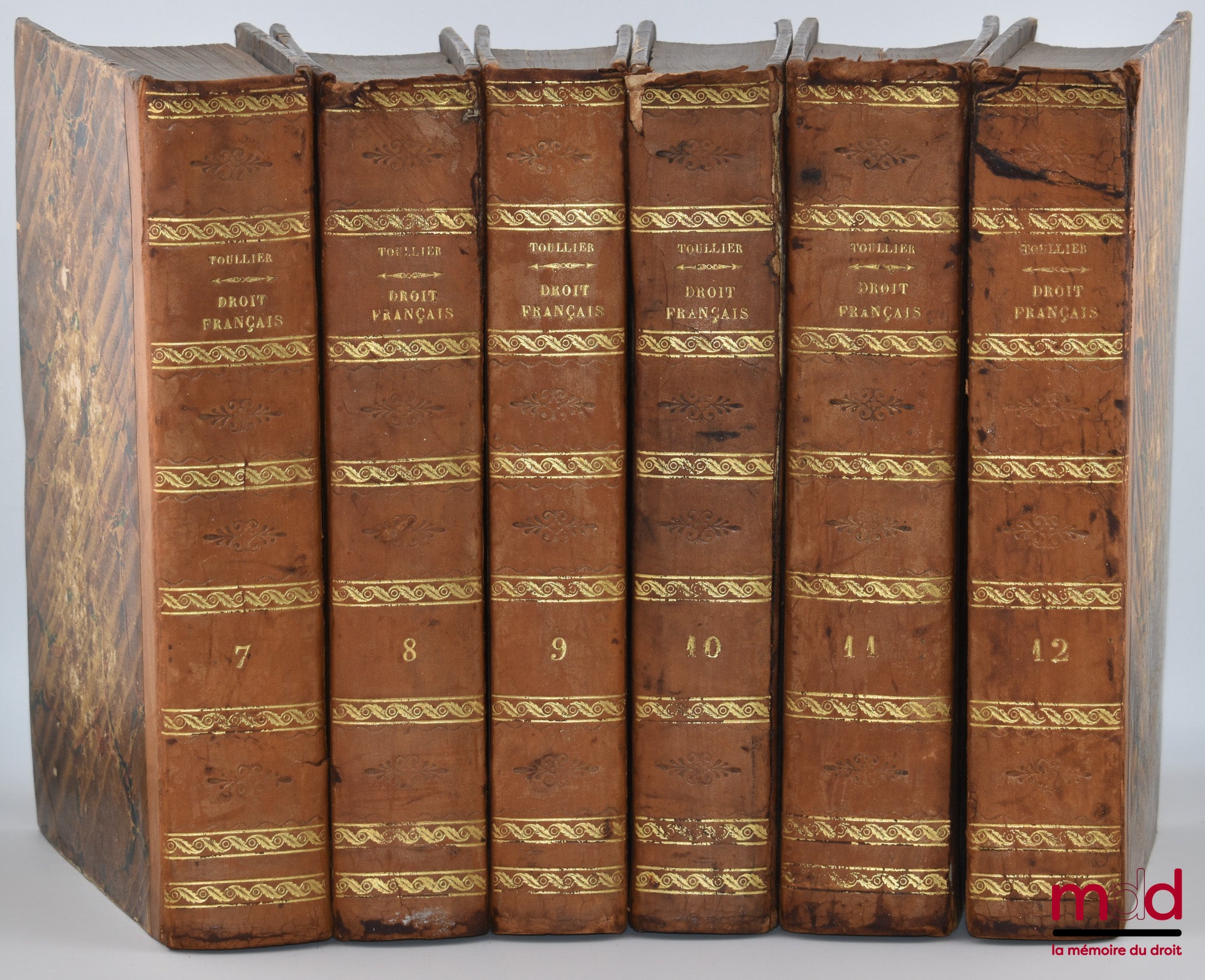 TOULLIER (Charles-Bonaventure-Marie) – LE DROIT CIVIL FRANÇAIS, SUIVANT L’ORDRE DU CODE, Ouvrage dans lequel on a tâché de réunir la théorie à la pratique, 4e éd. revue et corrigée, On y a joint deux tables : l’une, générale et alphabétique des matières c
