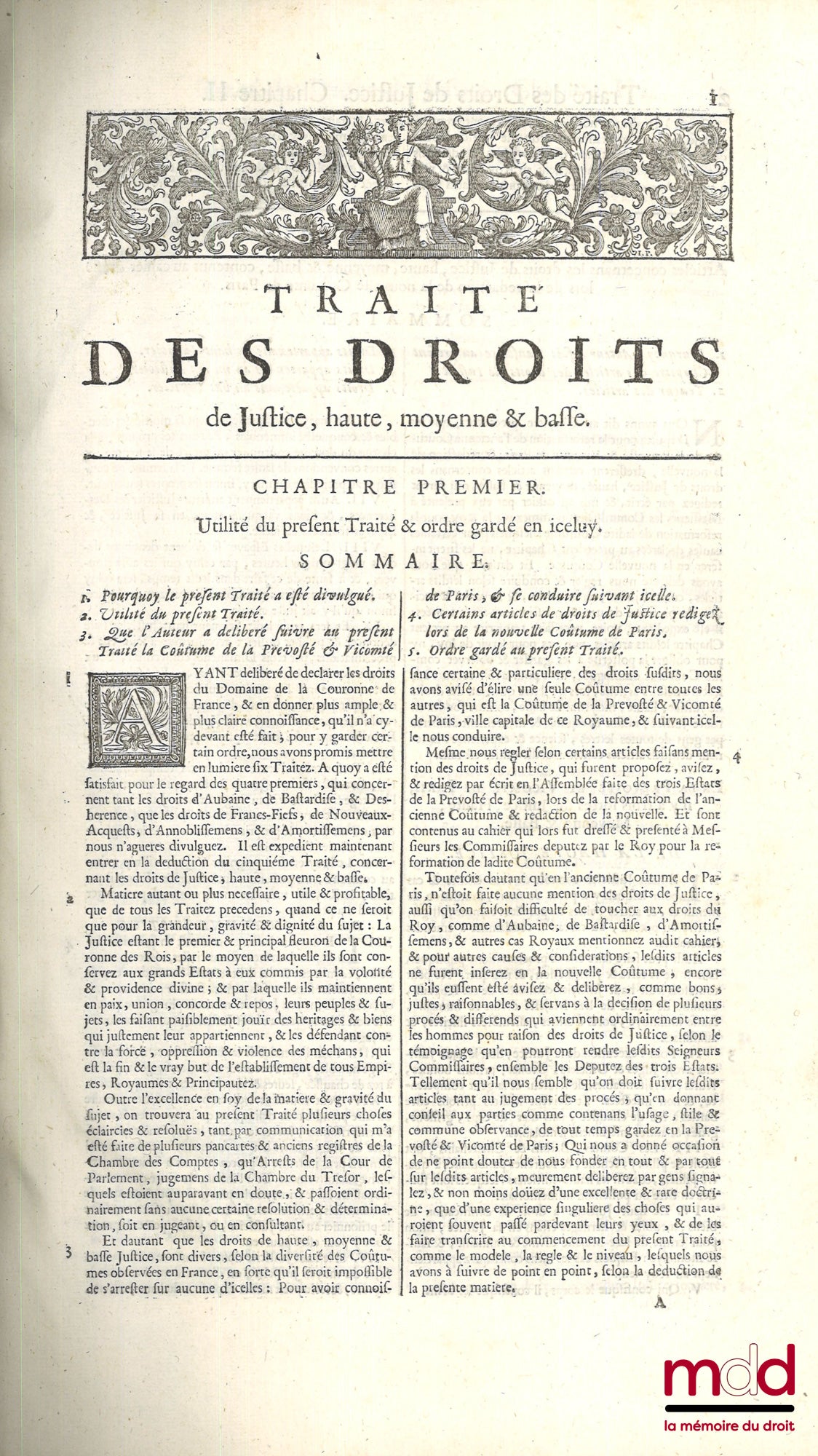 BACQUET (Jean) – LES ŒUVRES DE Me JEAN BACQUET AVOCAT DU ROY EN LA CHAMBRE DU TRESOR, augmentées de plusieurs questions, Décisions et Arrêts des Cours Souveraines de France, par Claude de FERRIERE, Avocat au Parlement de Paris